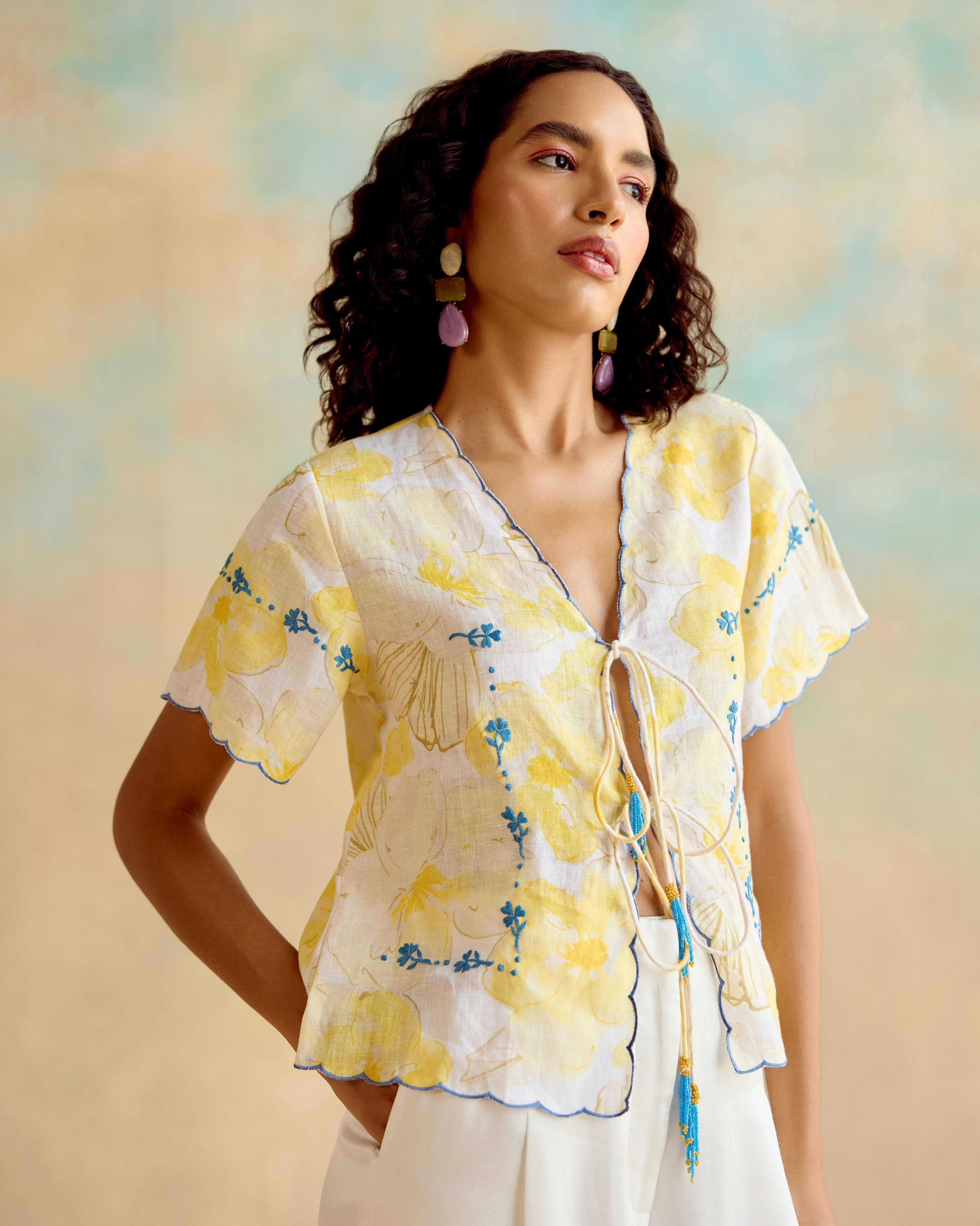 Butter Belle Scallop Top