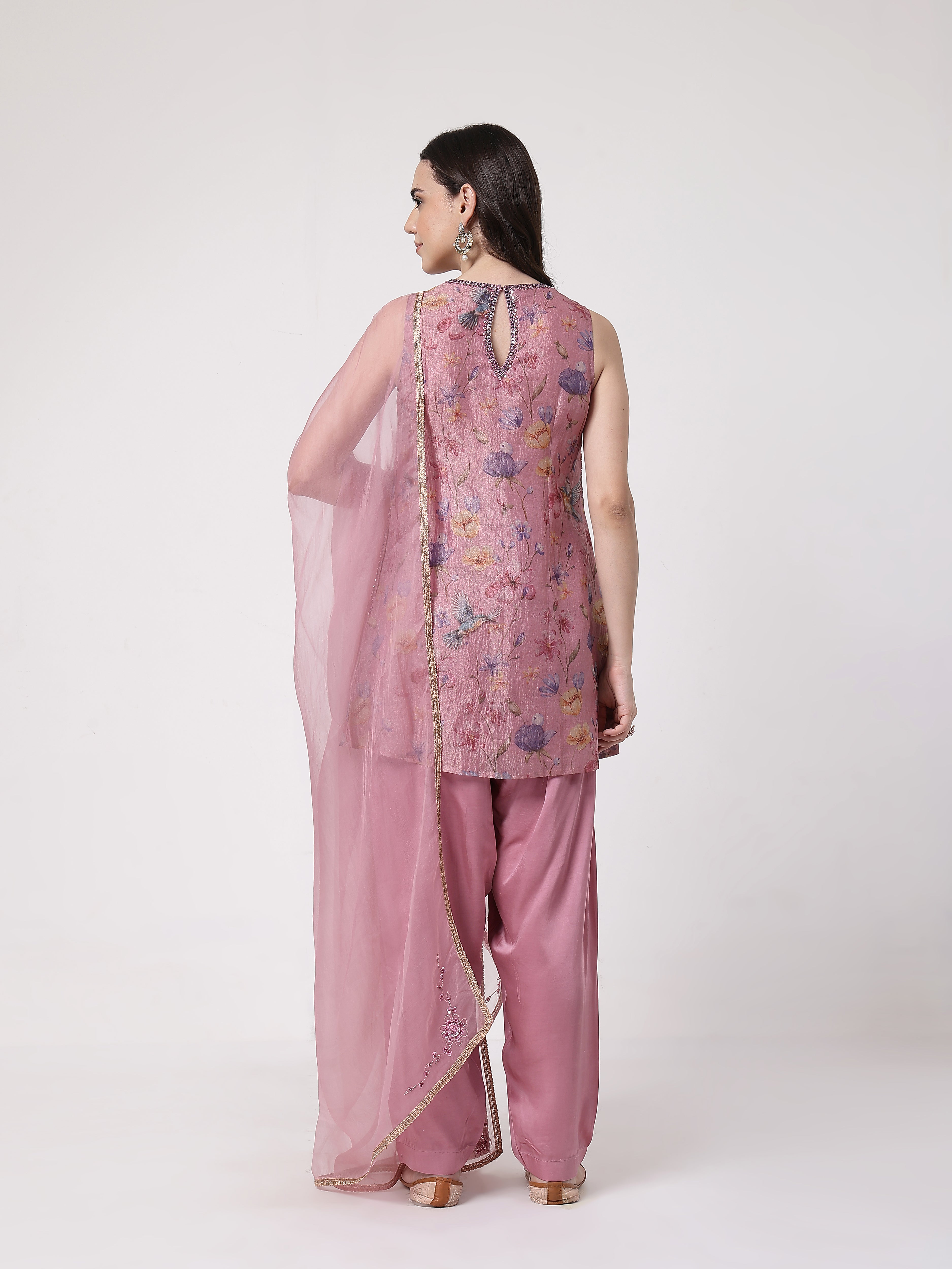 Mauve Crushed Salwar Set