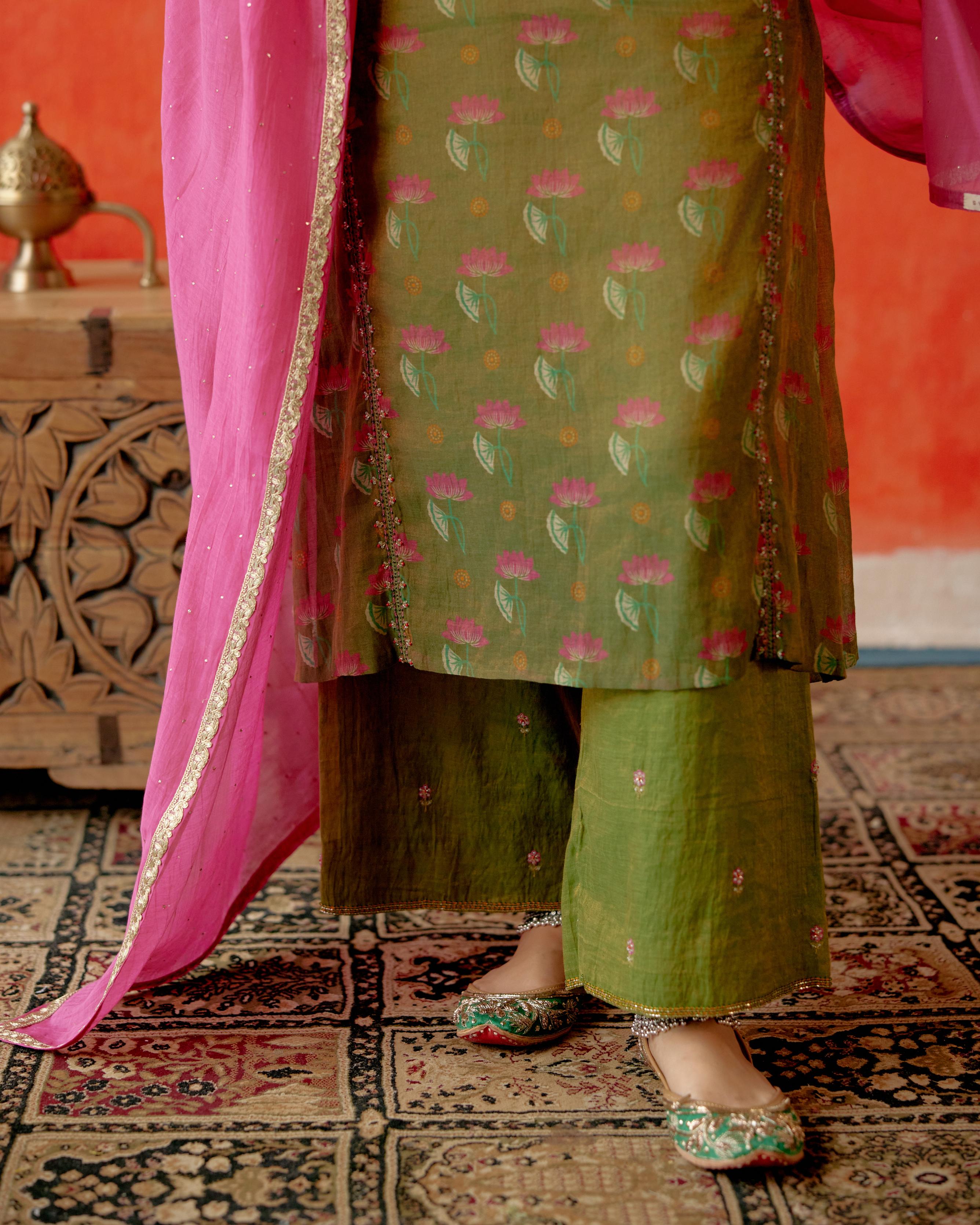 Beaded Straight Pants