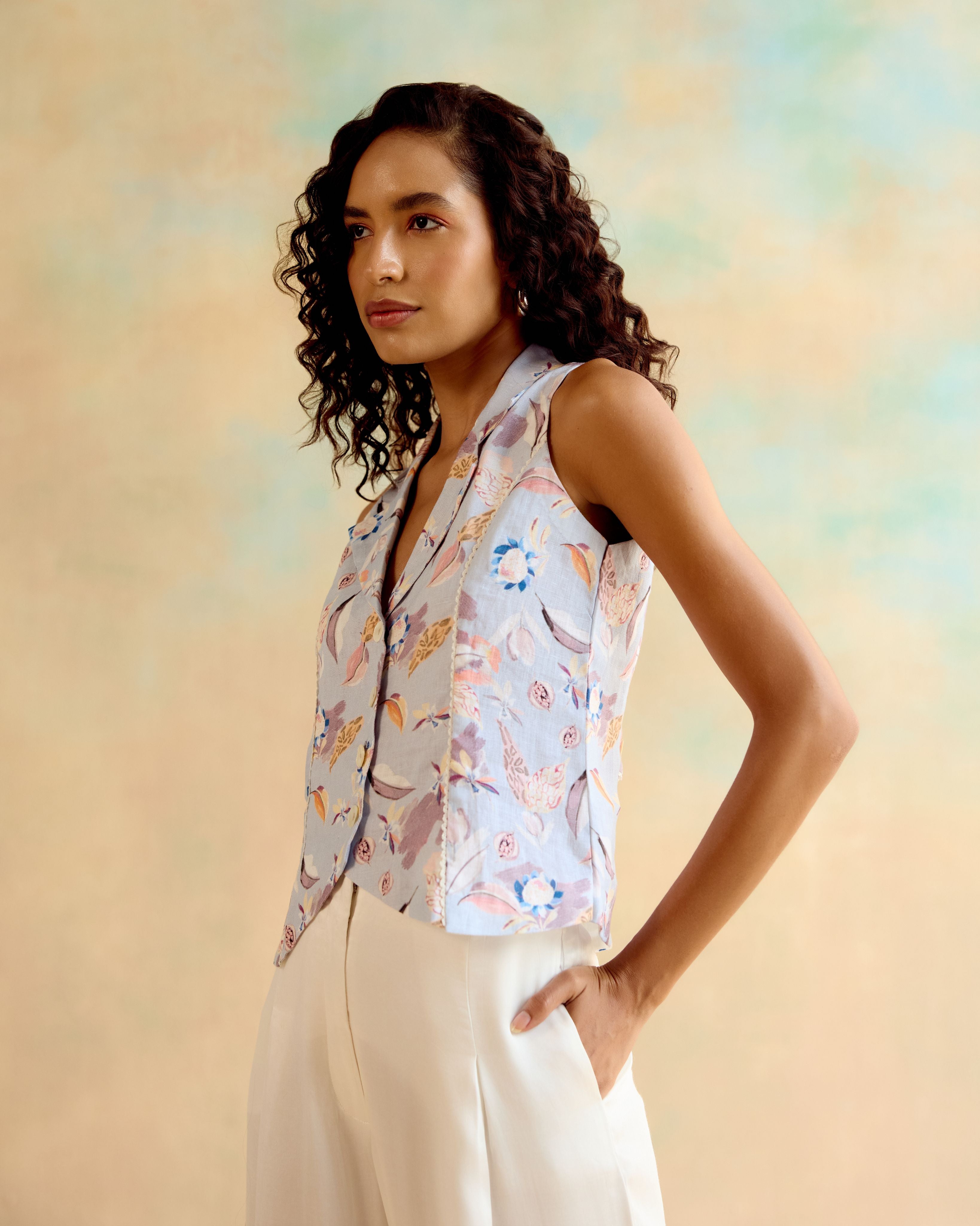 Ocean Bloom Waistcoat