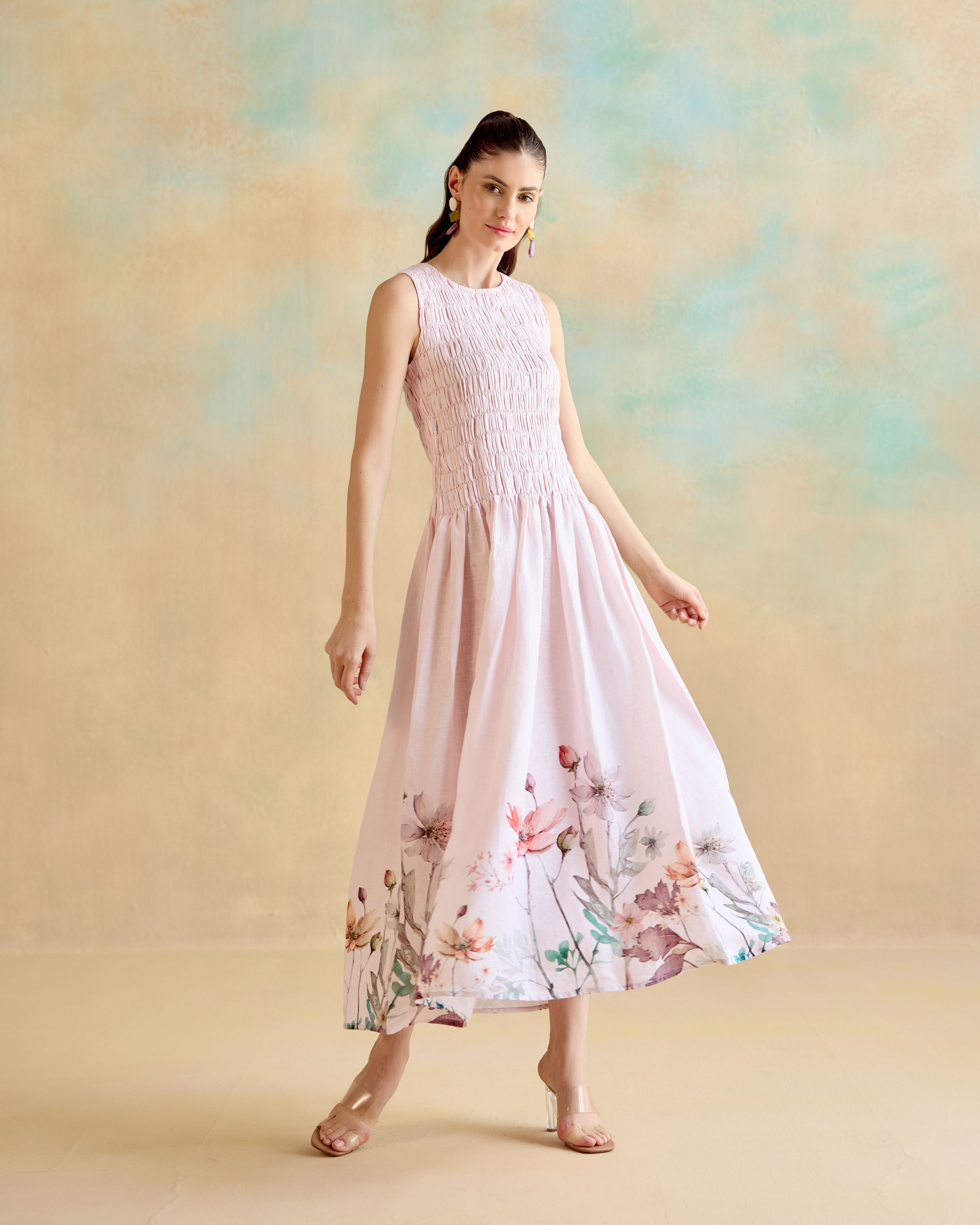 Petal Bliss Smocking Dress