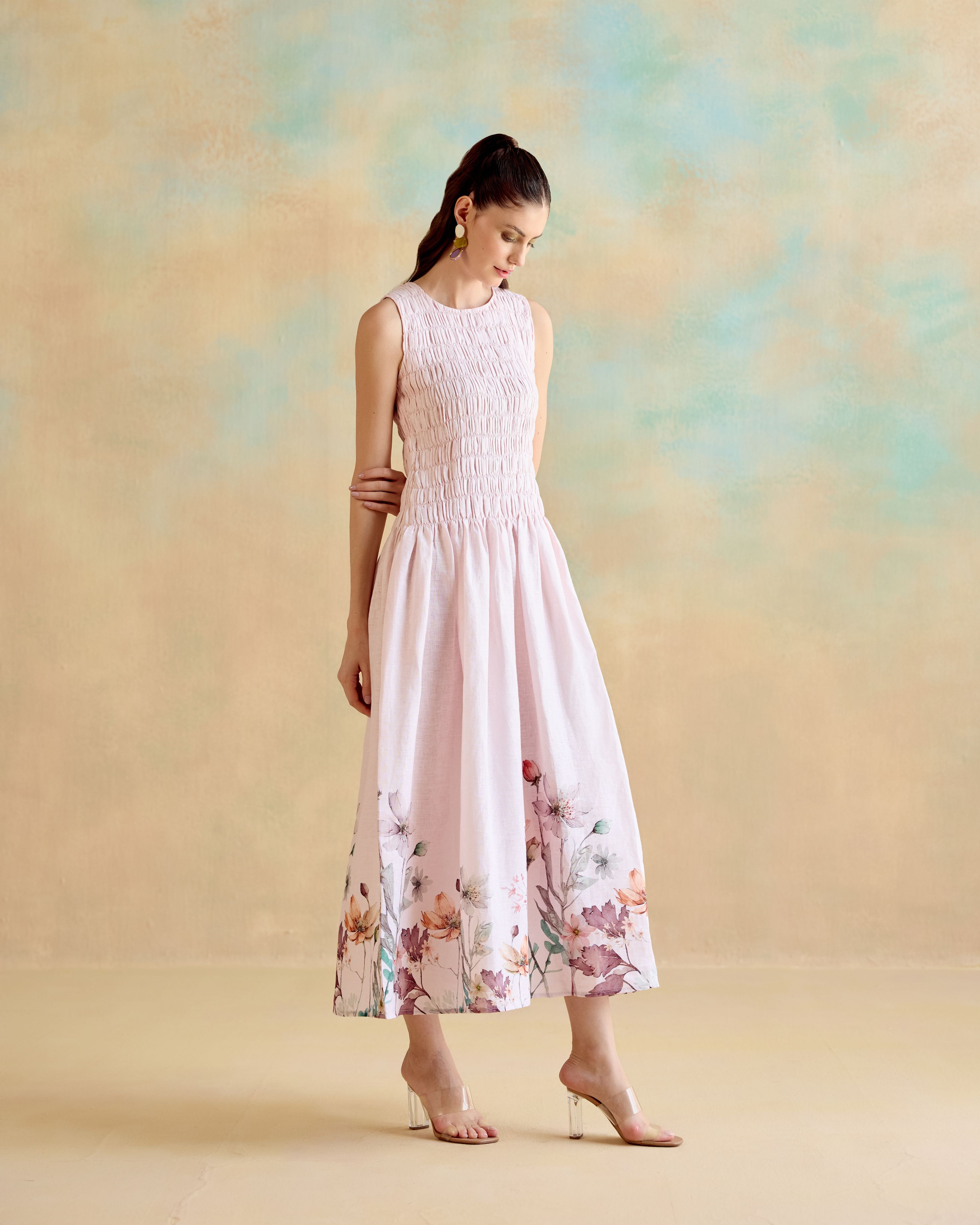 Petal Bliss Smocking Dress