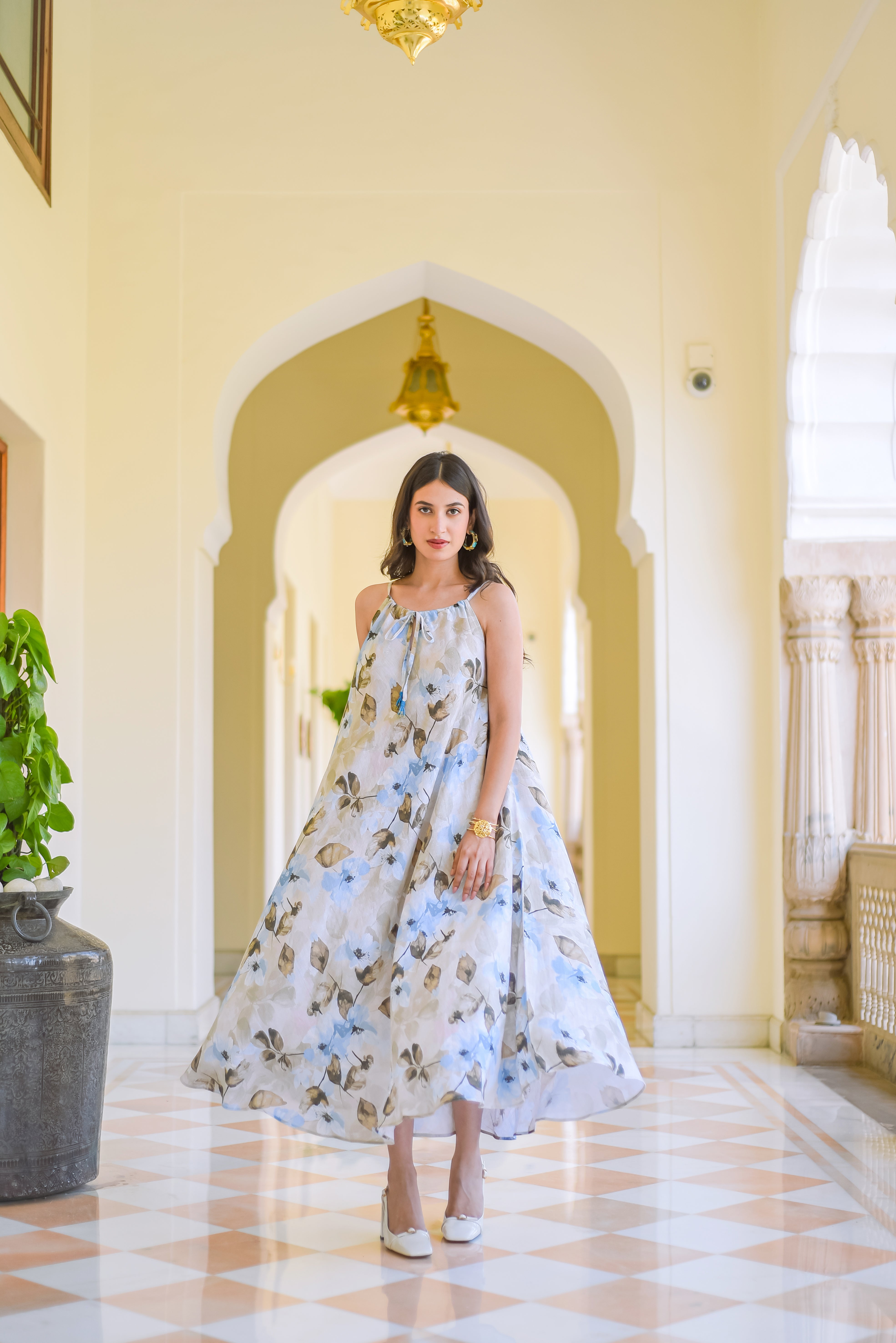 Sky Bloom Long Dress