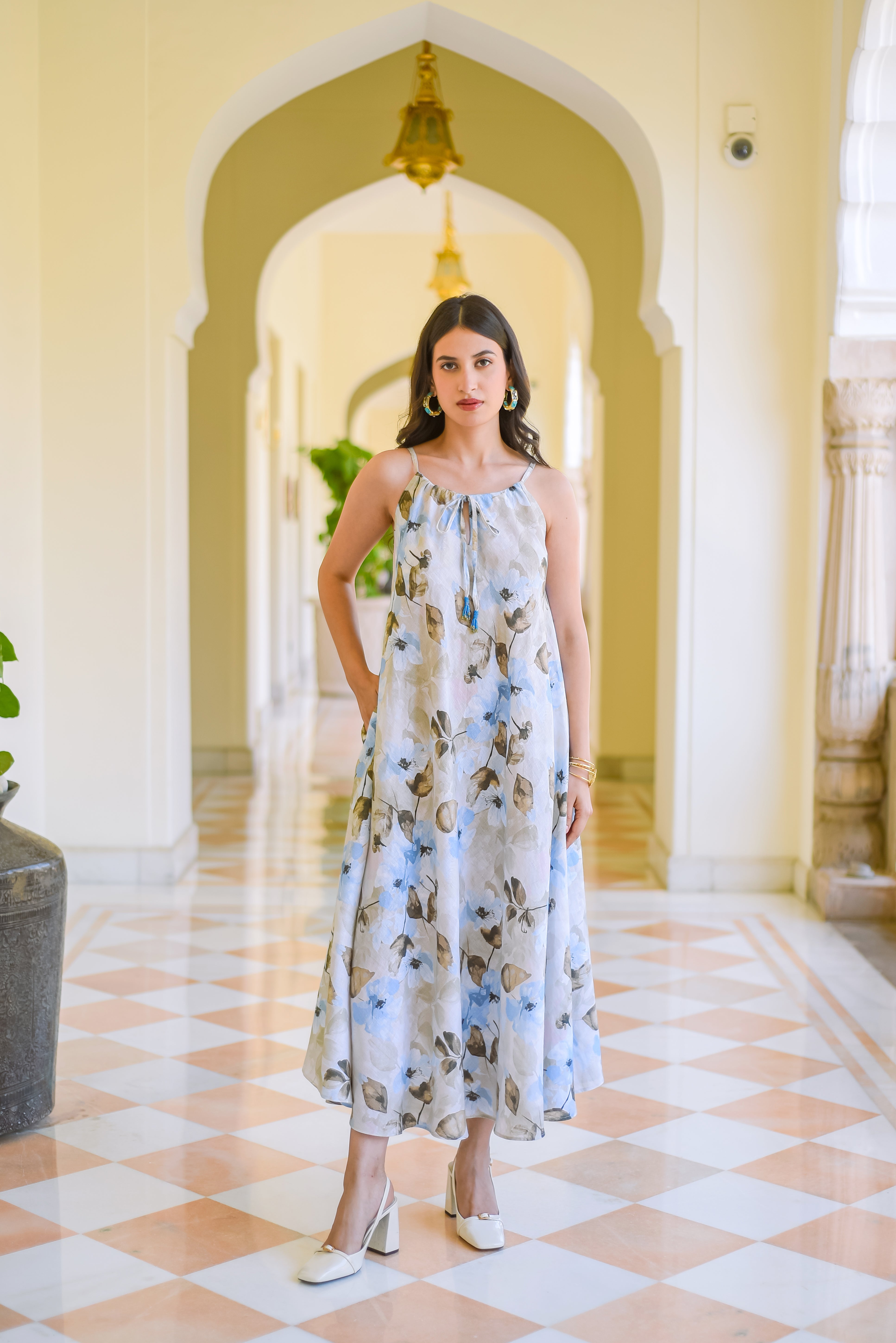 Sky Bloom Long Dress