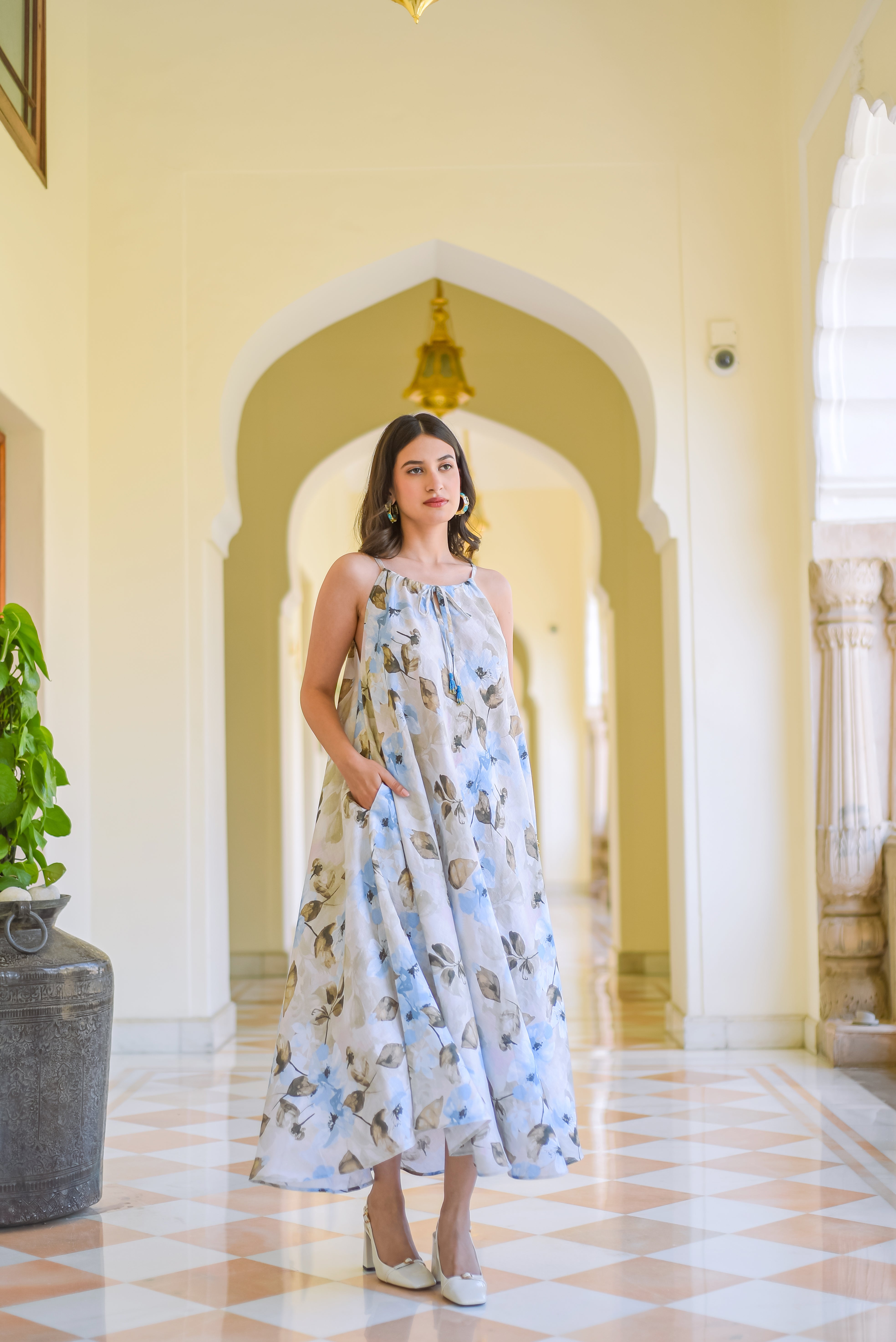 Sky Bloom Long Dress