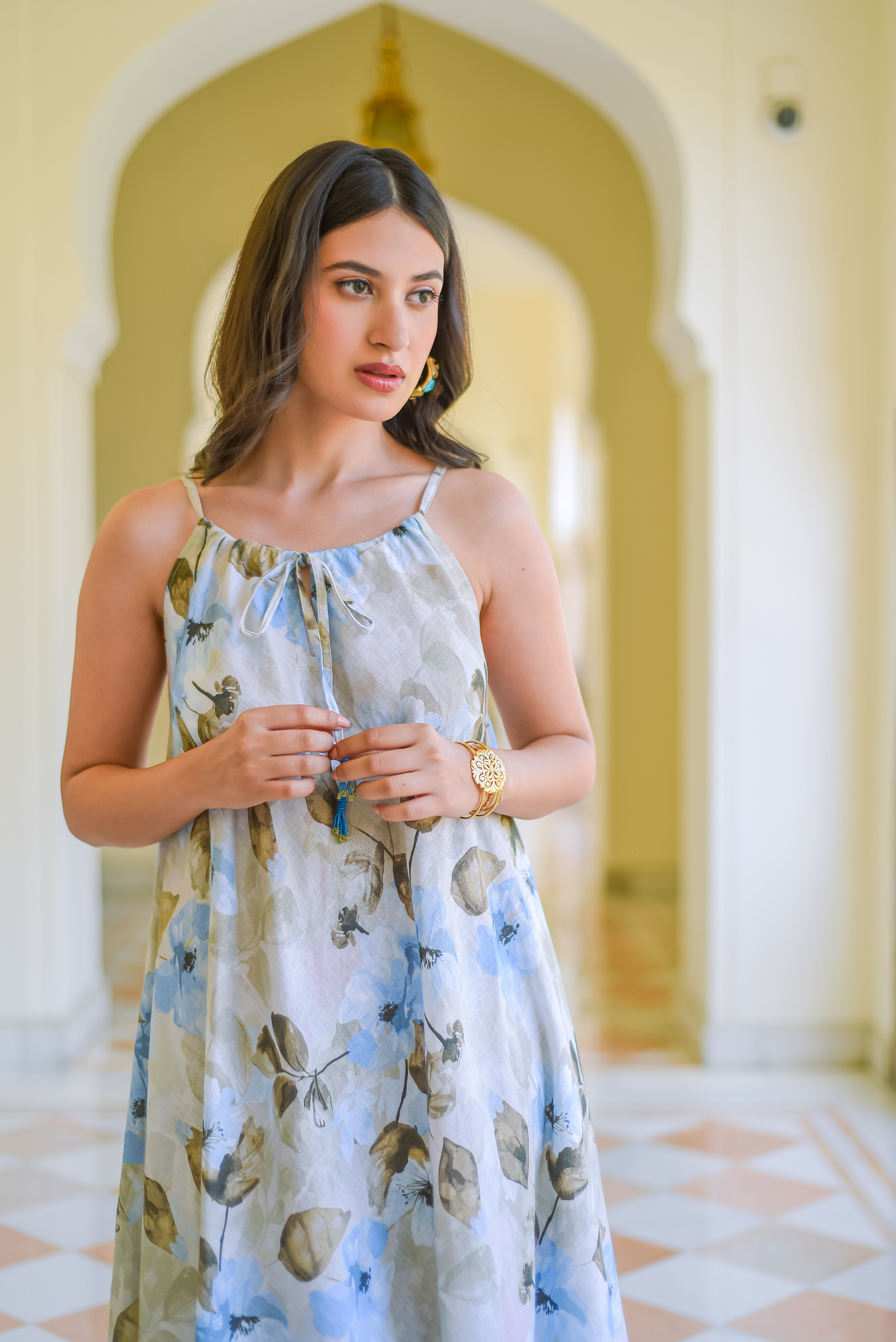Sky Bloom Long Dress