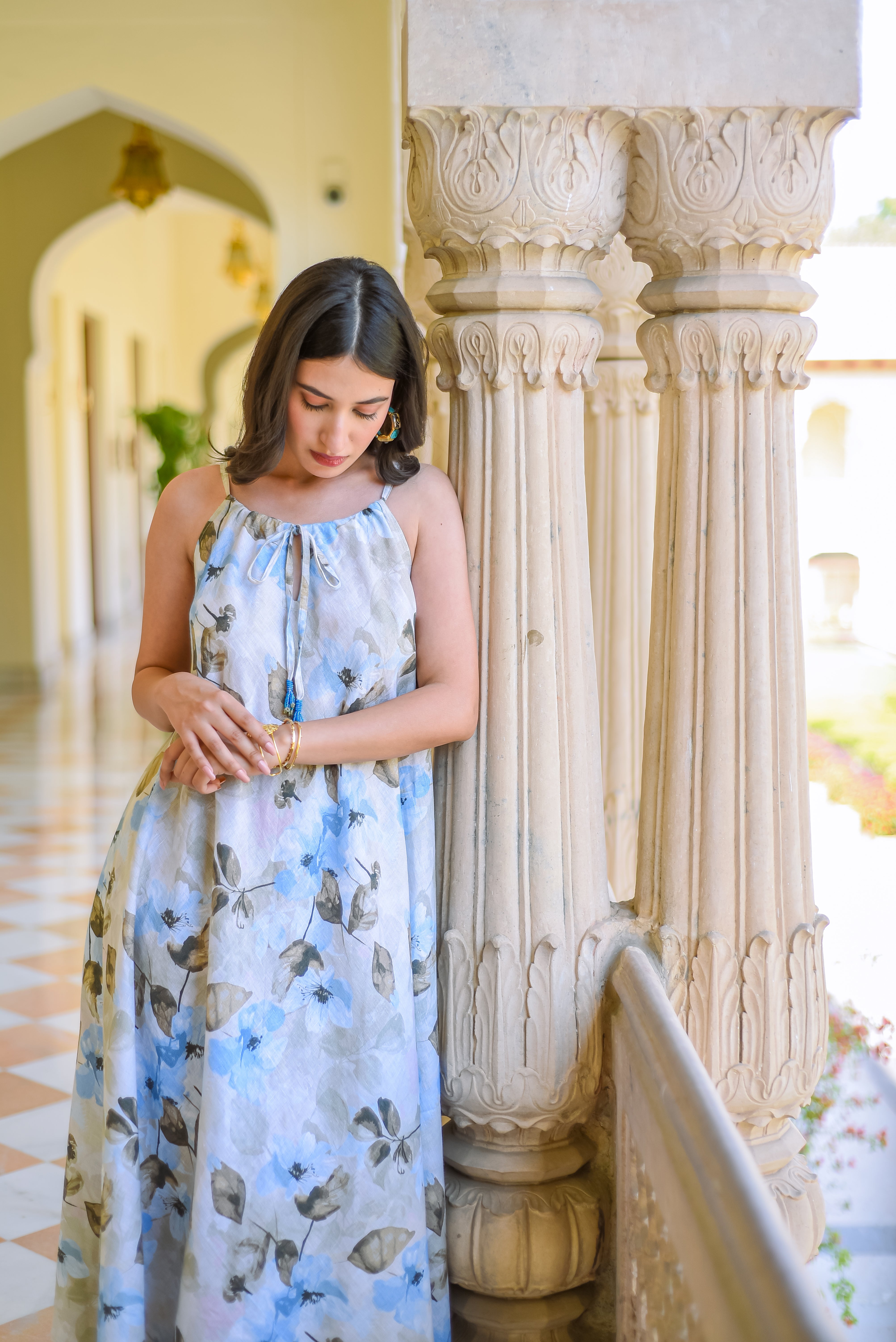 Sky Bloom Long Dress