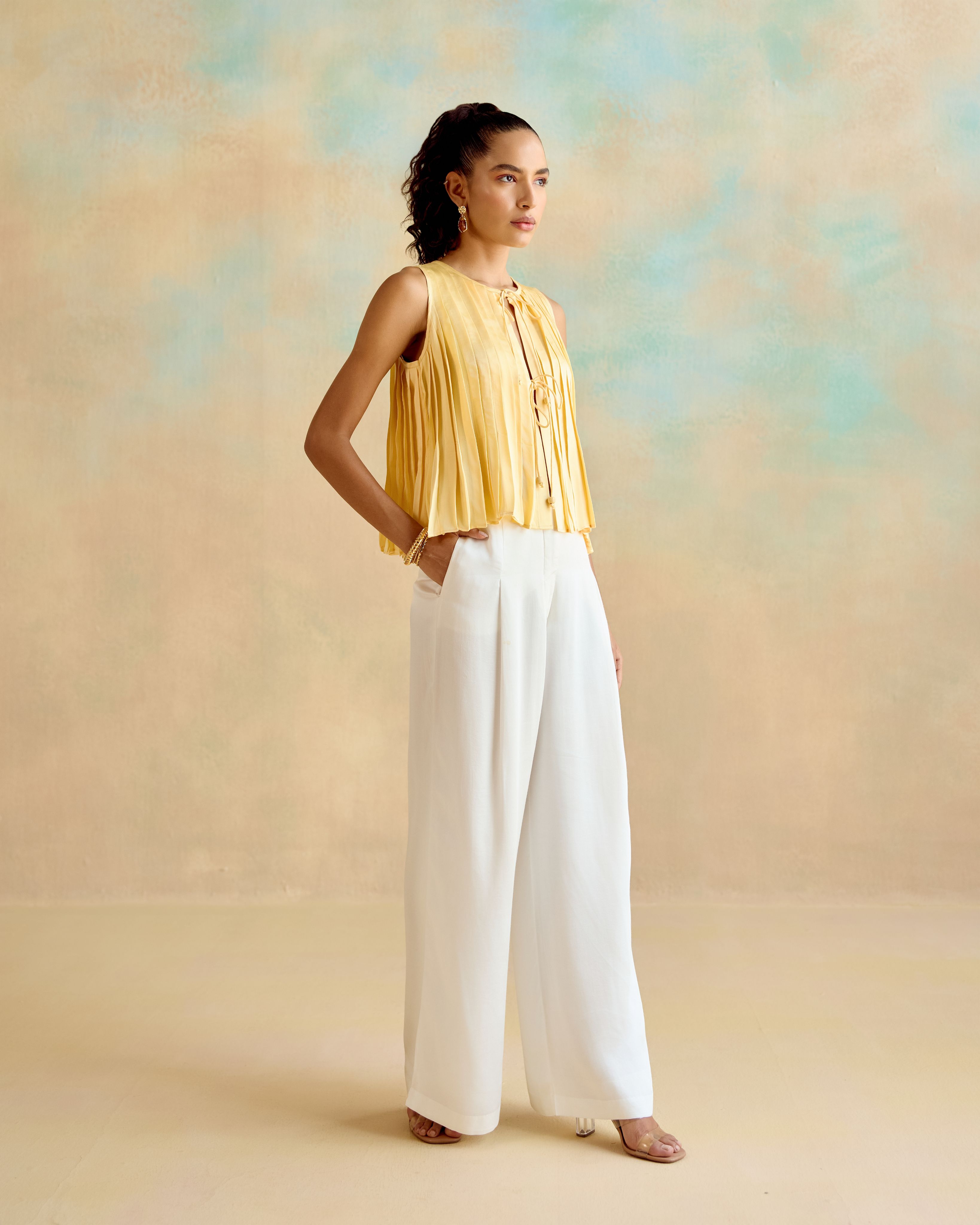 Sun Daze Pleated Top