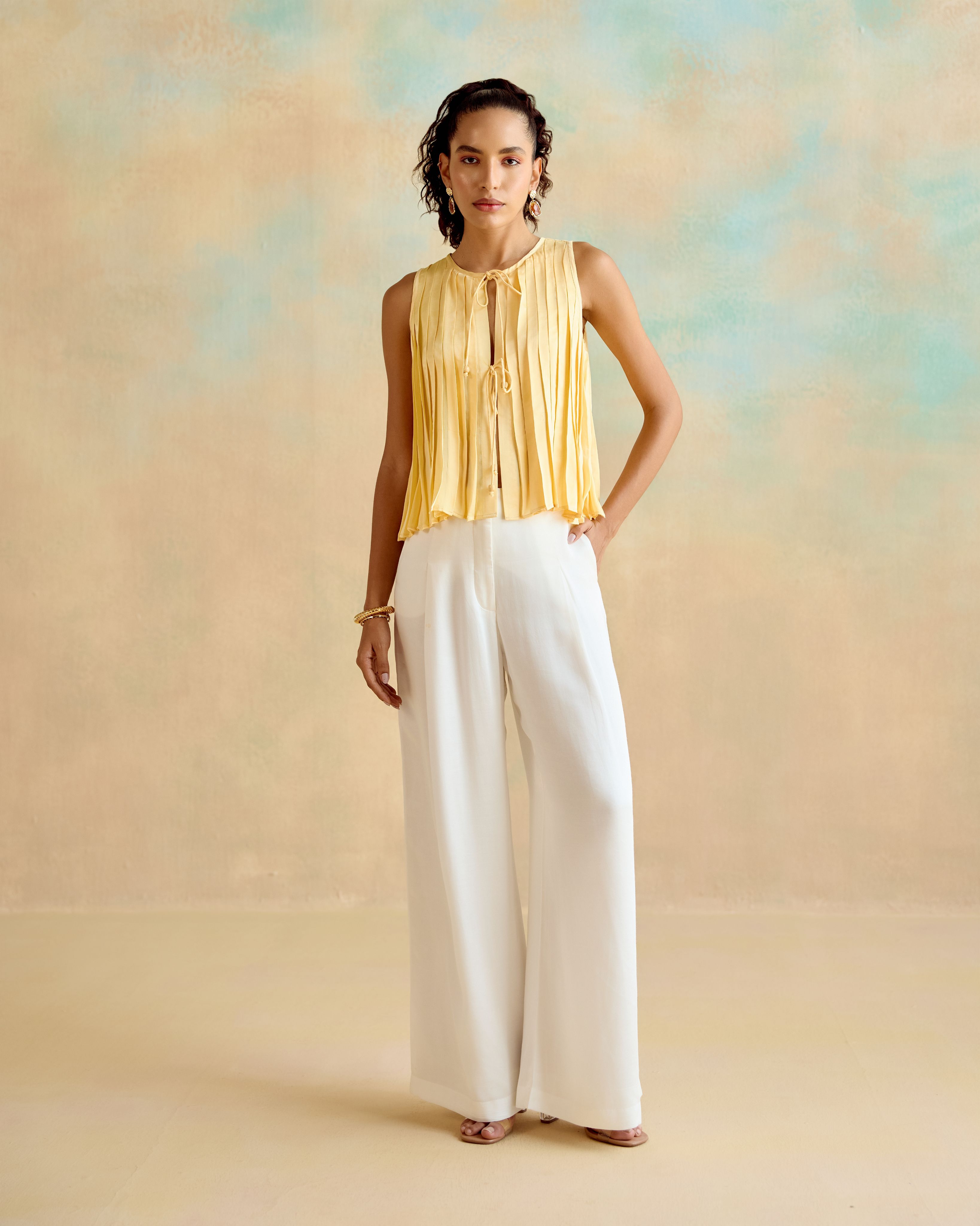 Sun Daze Pleated Top