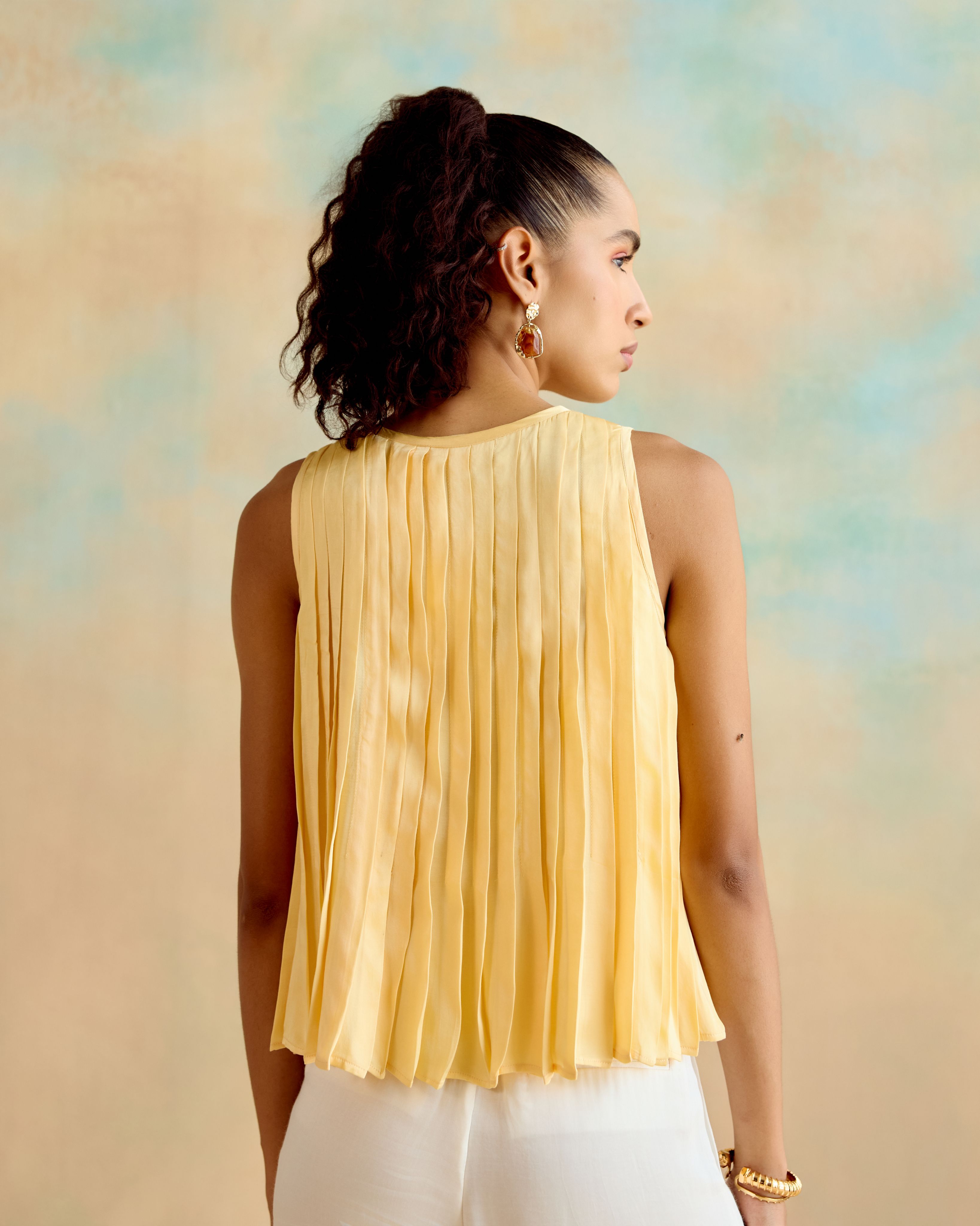 Sun Daze Pleated Top