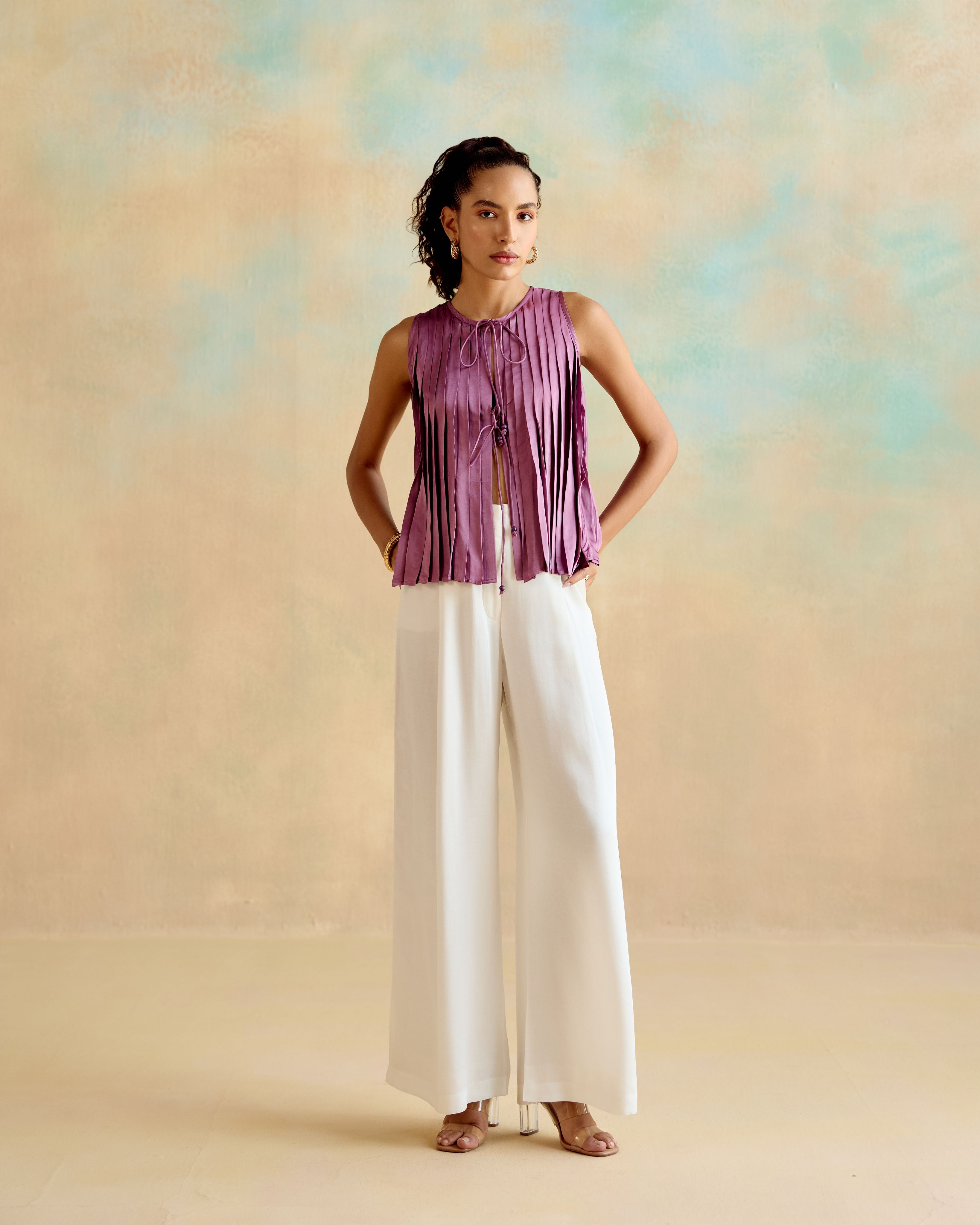 Violet tie up top