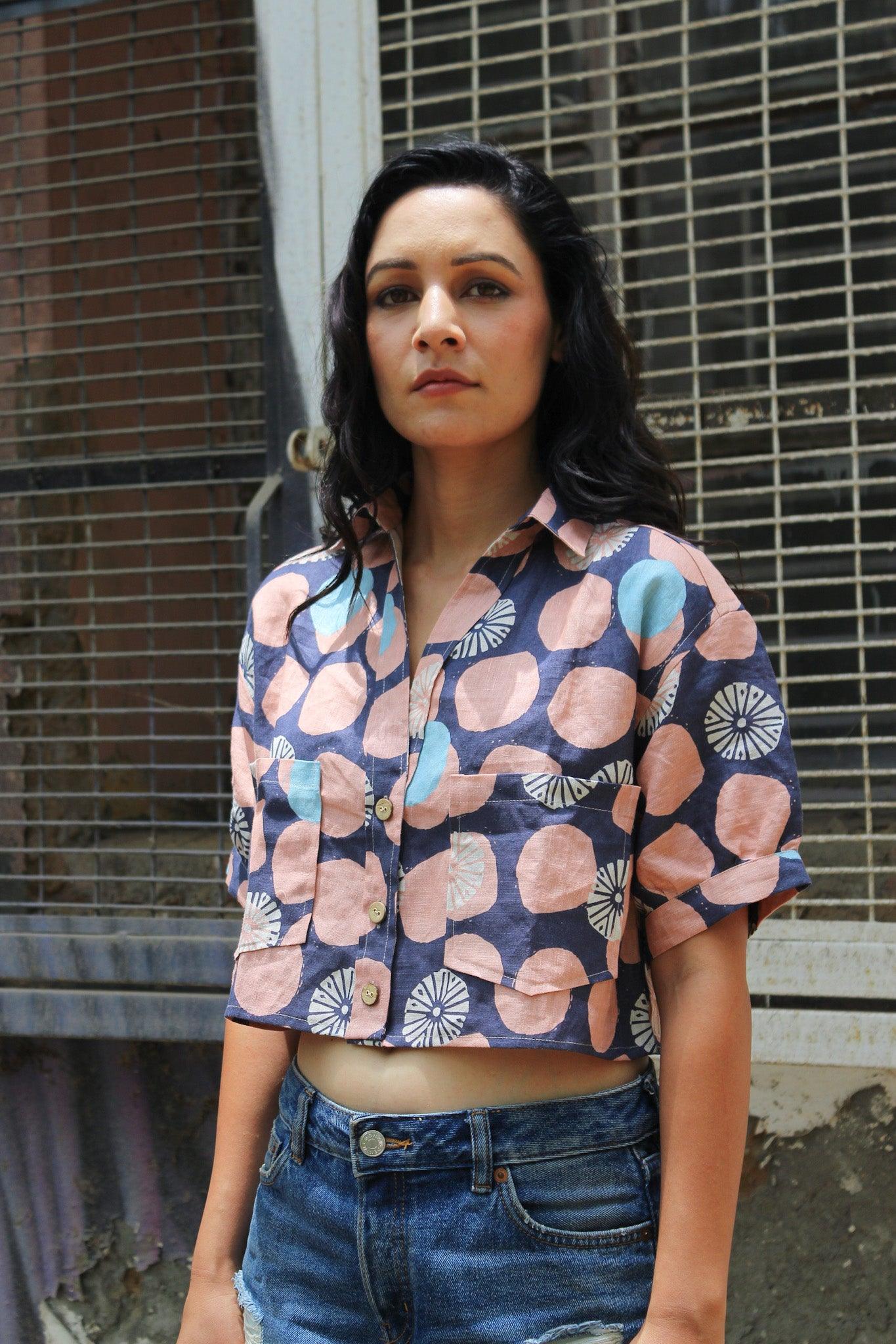 Linen Crop Top