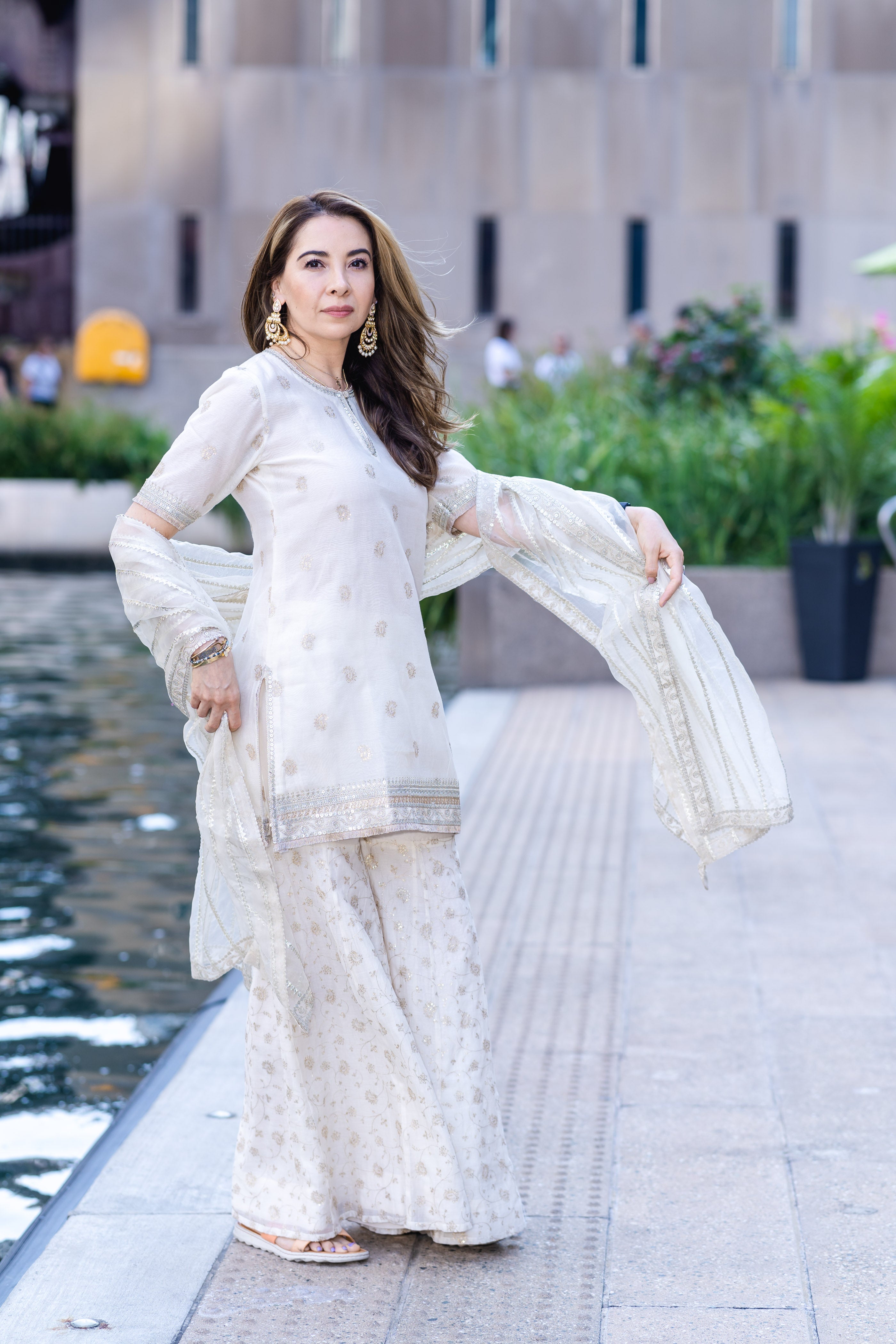 Pearl Chanderi Sharara Set