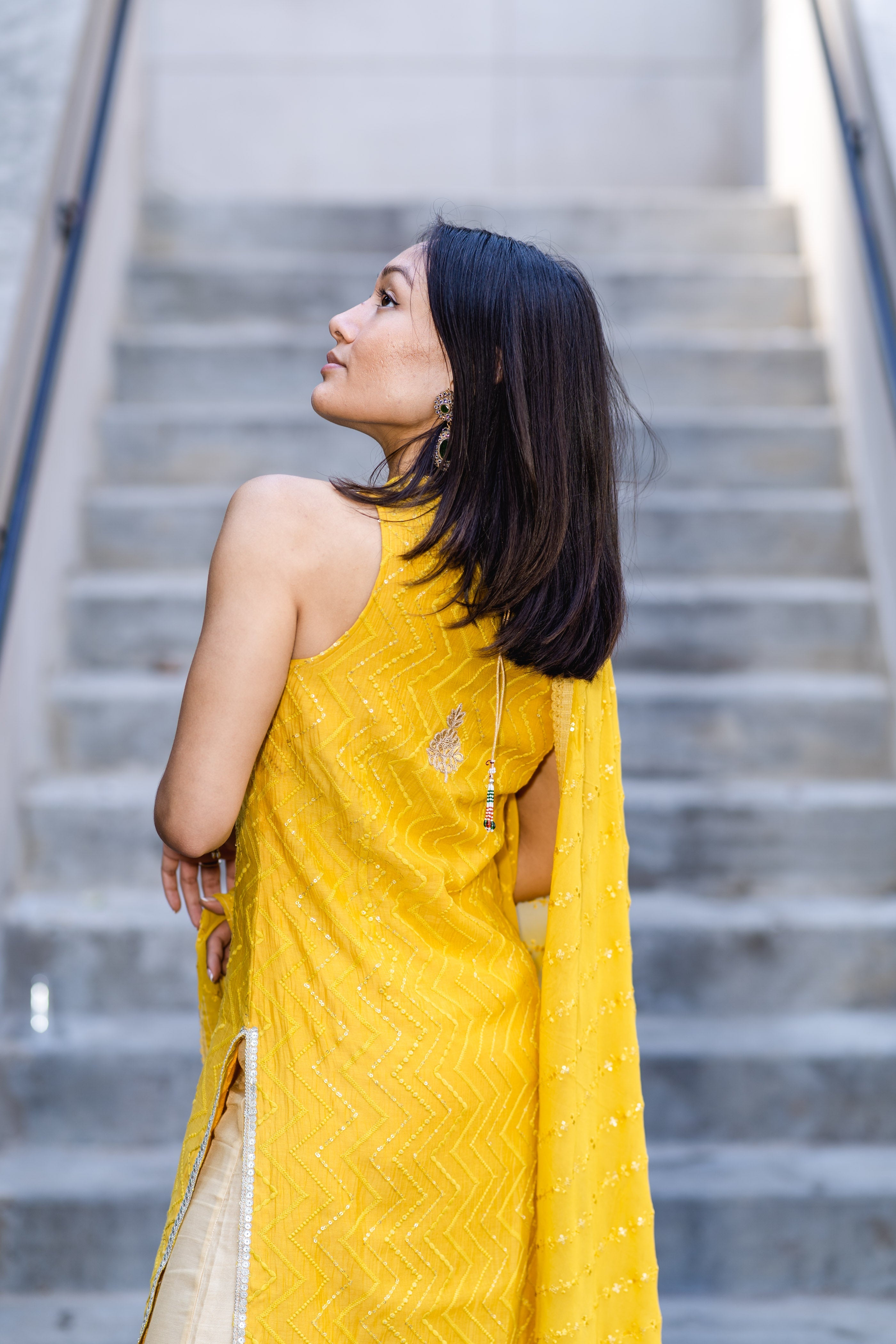 Citrine Chanderi Suit Set