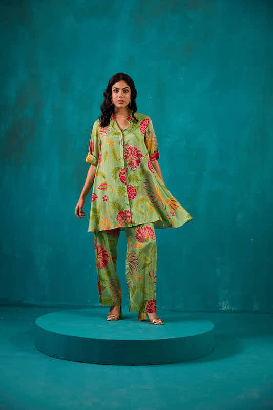 Green Floral Co-ord Set