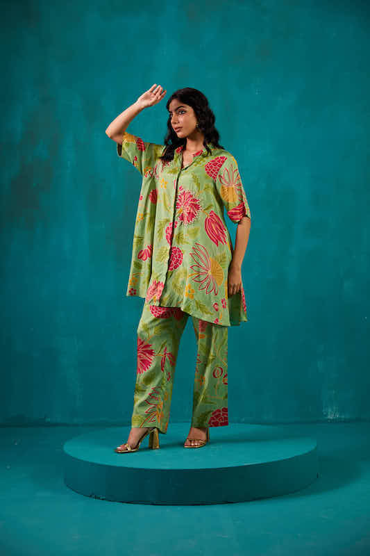 Green Floral Co-ord Set