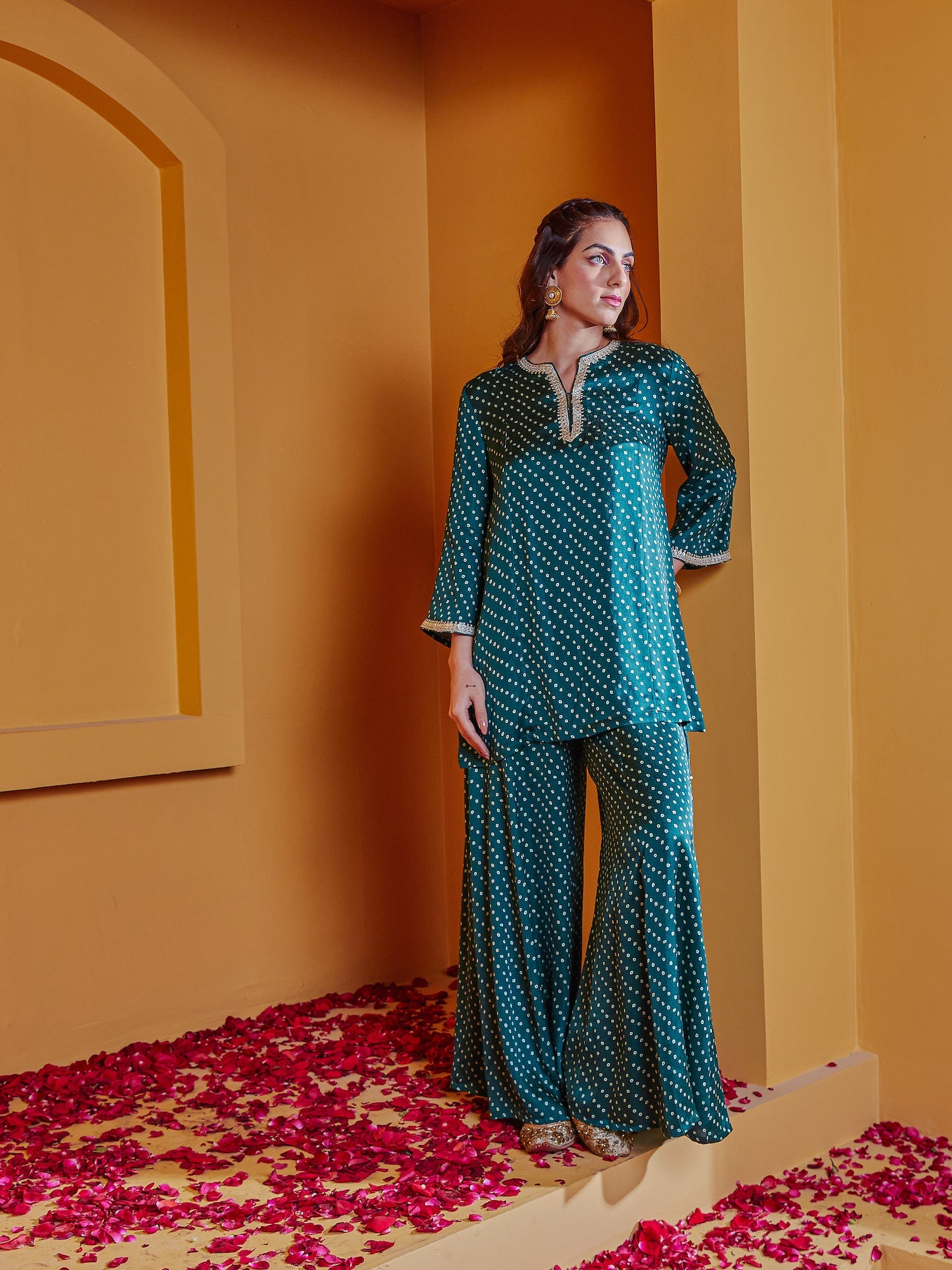 The Serpentine Print Sharara Set
