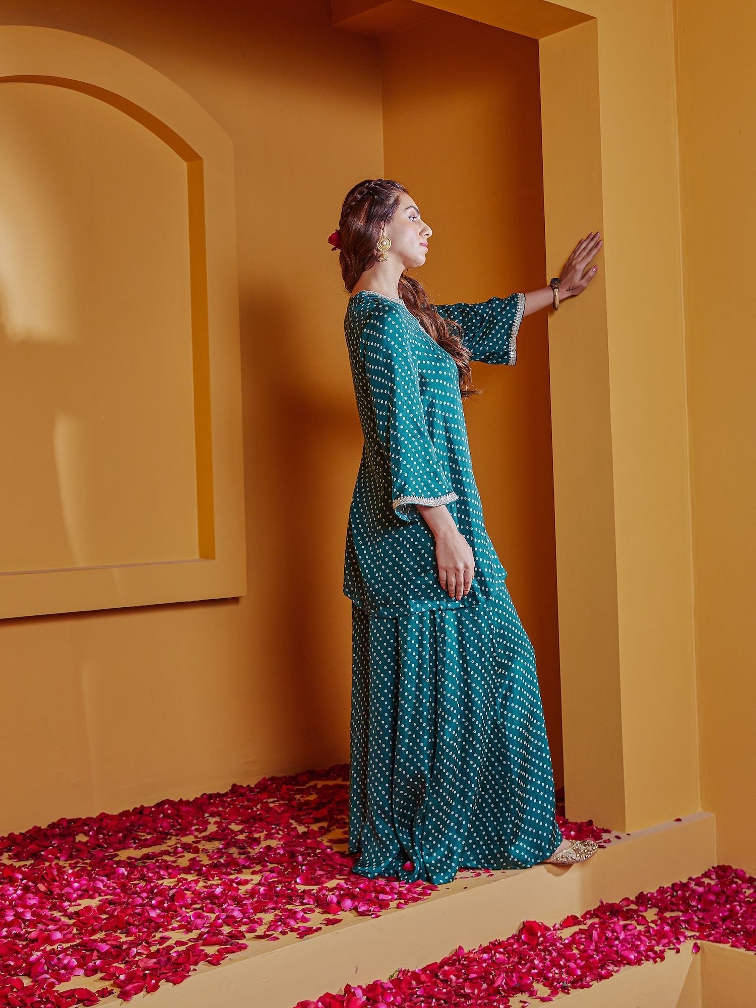 The Serpentine Print Sharara Set
