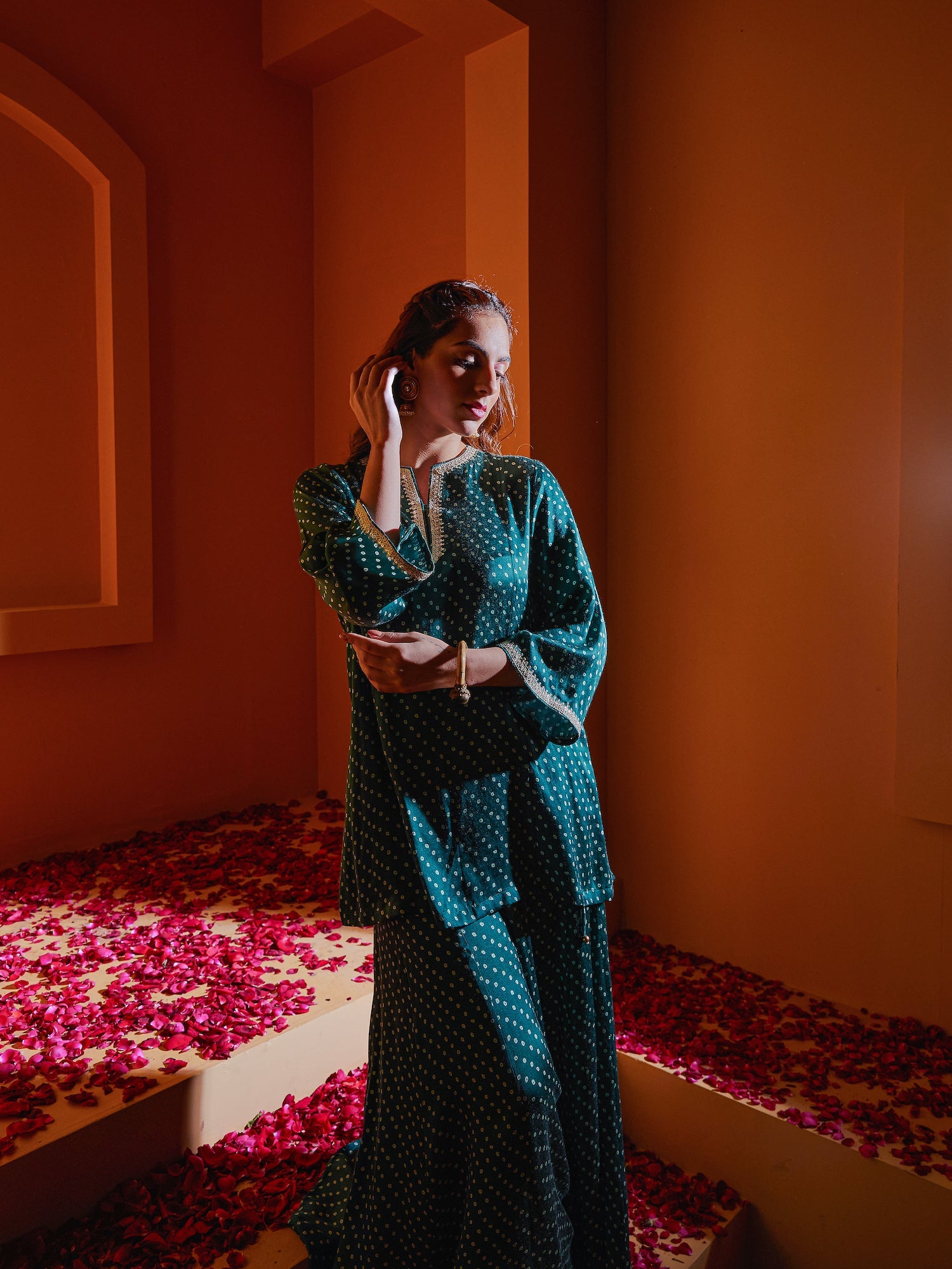 The Serpentine Print Sharara Set