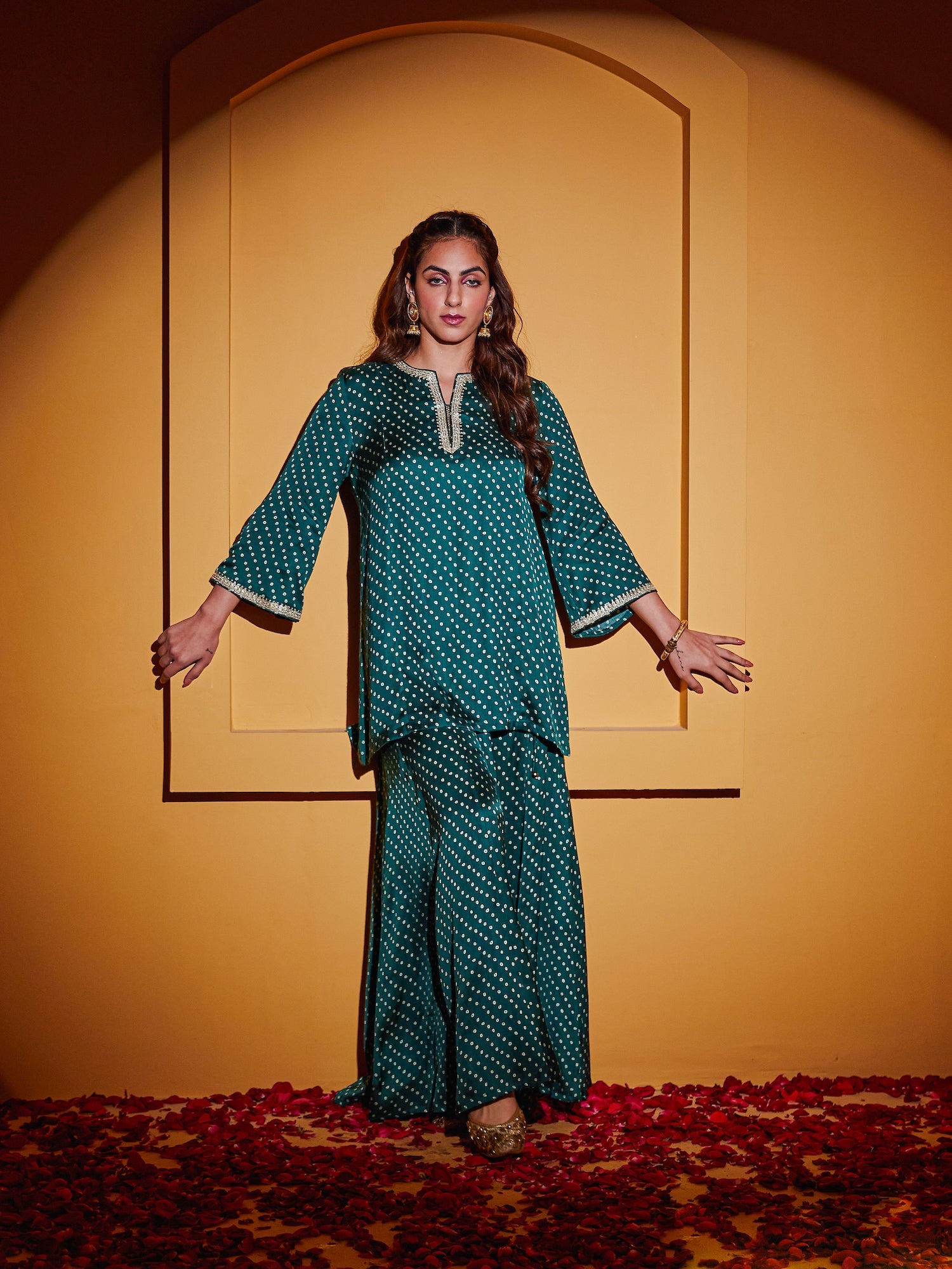 The Serpentine Print Sharara Set