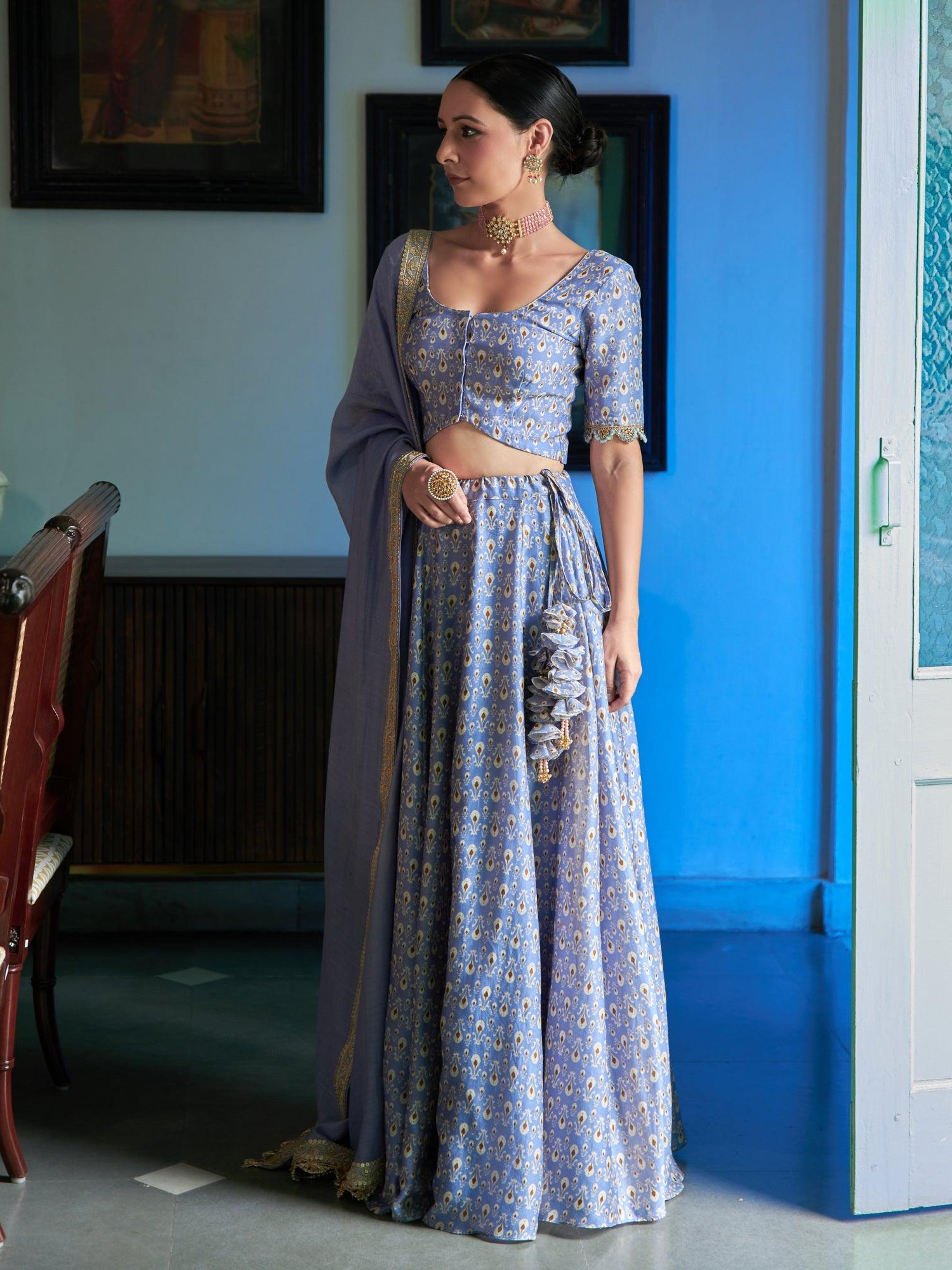 Kasturi Chanderi Lehenga Set