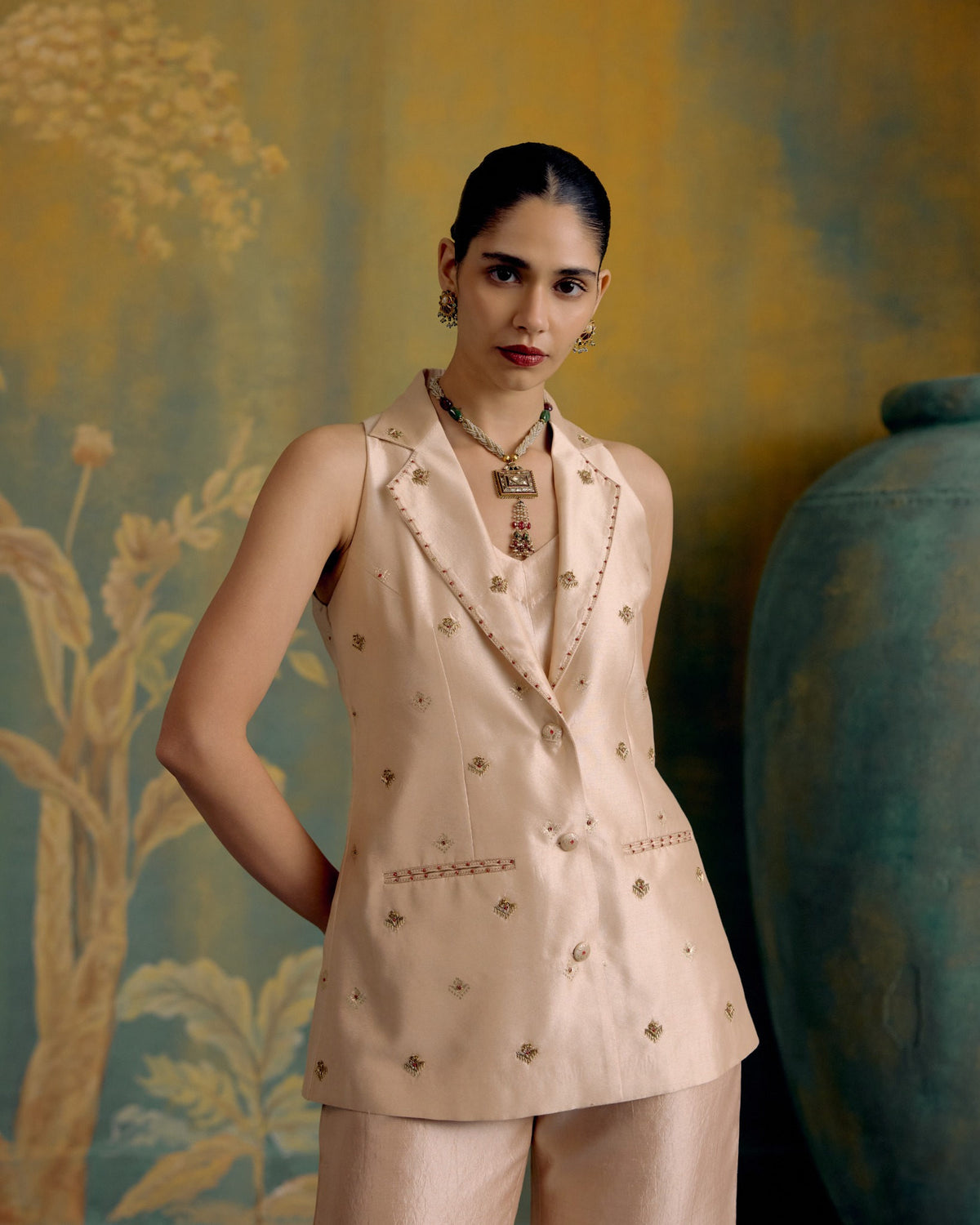 Mogra Blazer Set