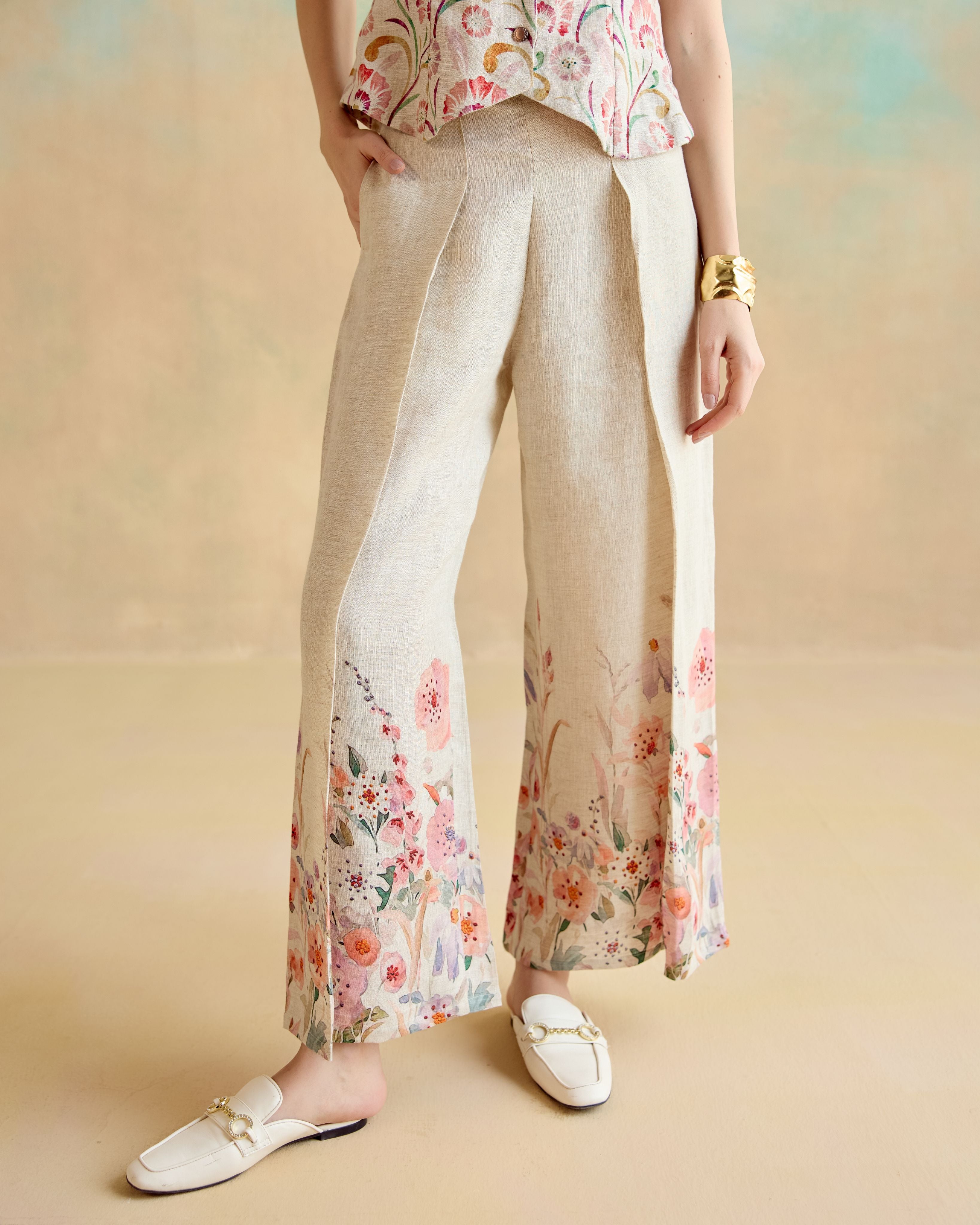Amber Floral Waistcoat Set