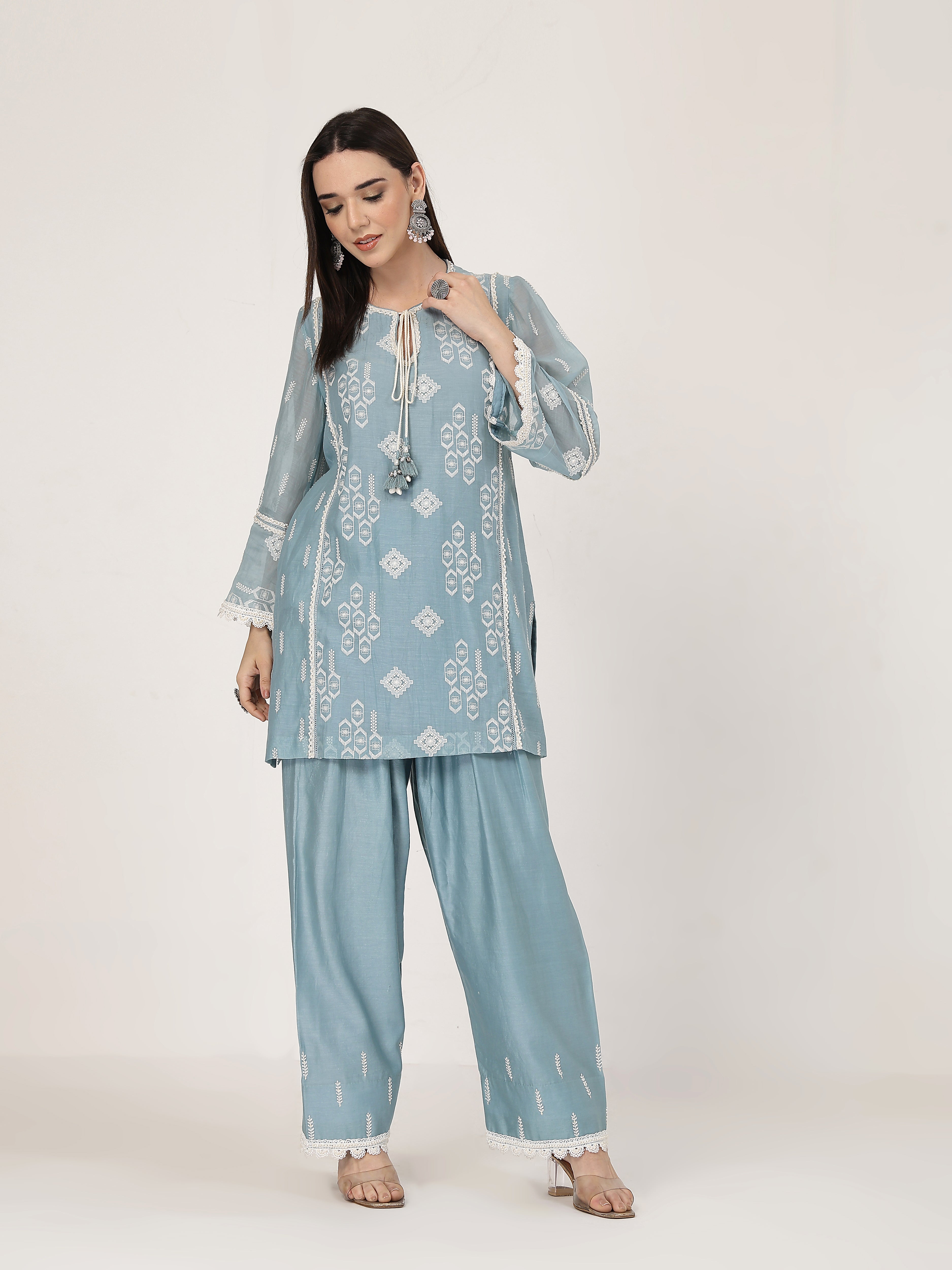 Ocean Blue Lace Set