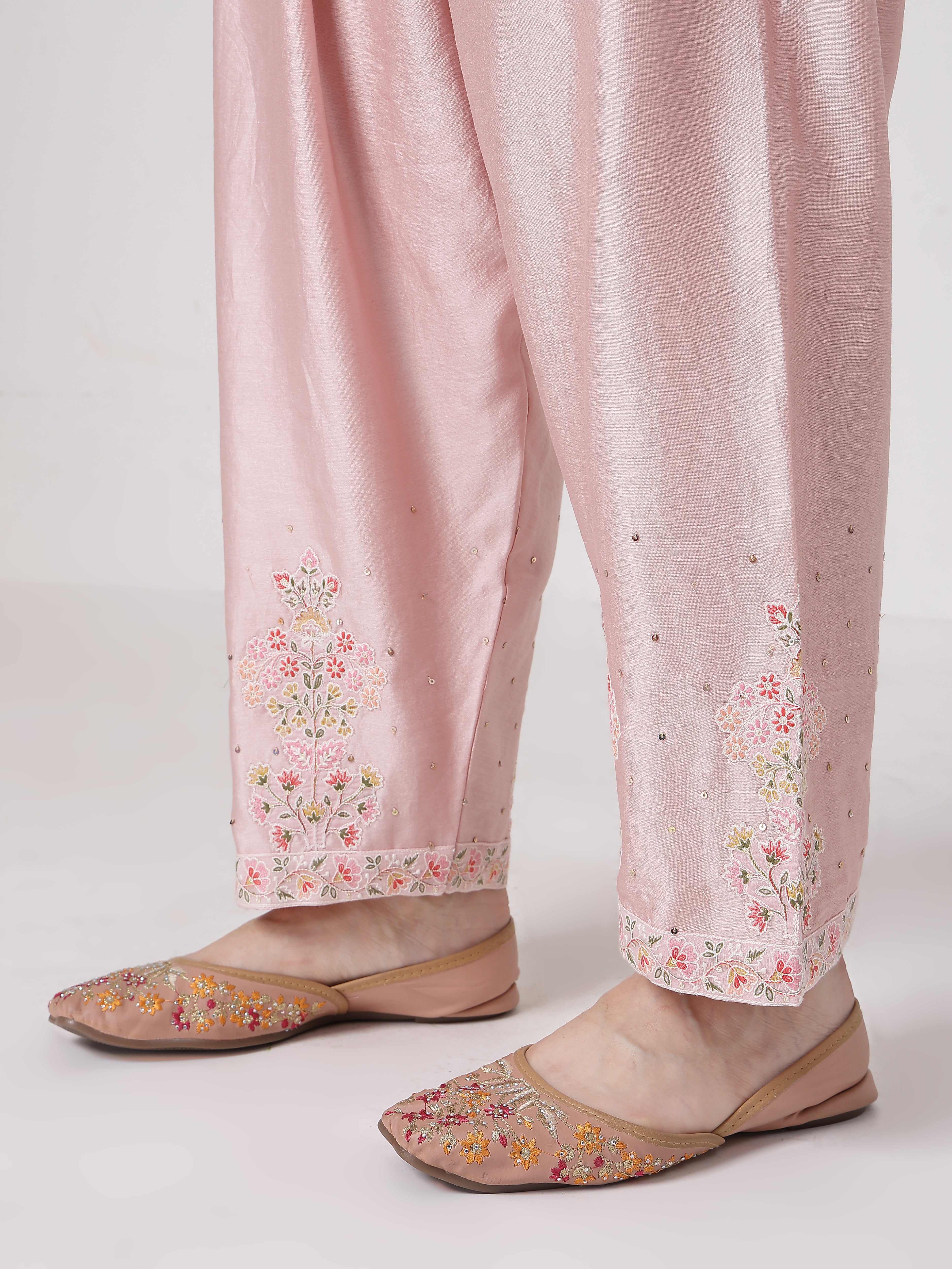 Pearl Pink A-line Salwar Set