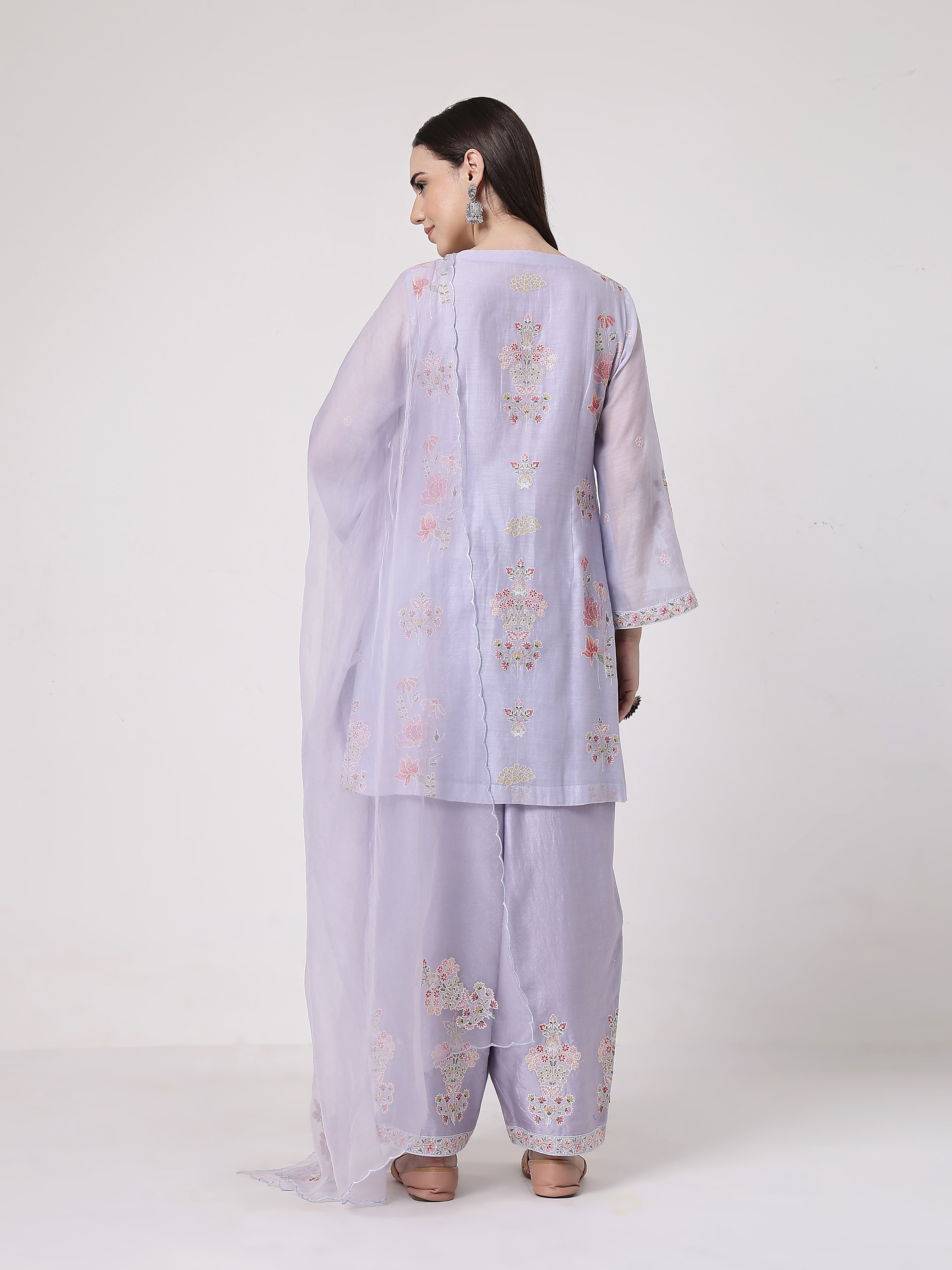 Mauve A-line Suit Set