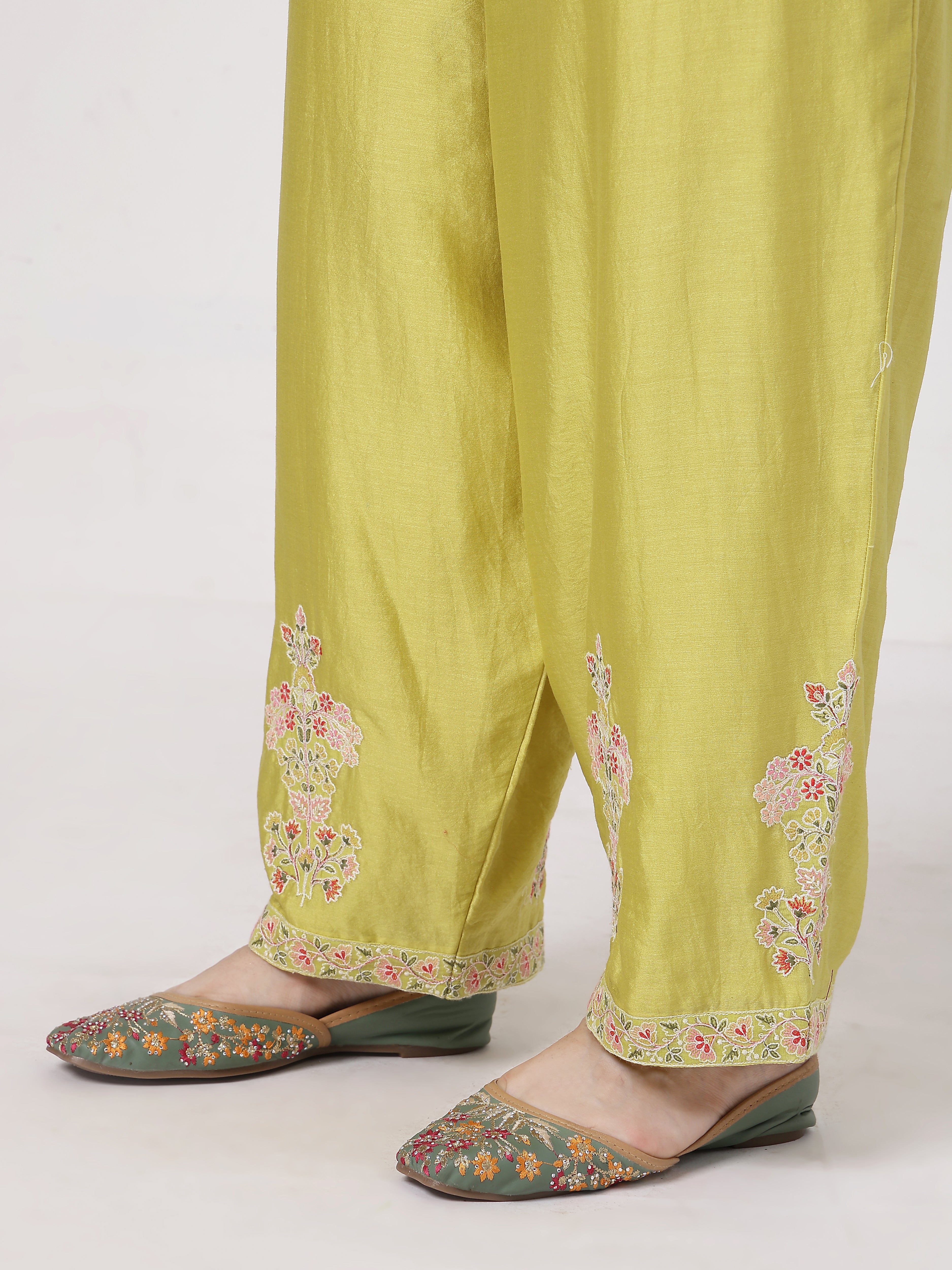 Lime Green A-line Suit Set