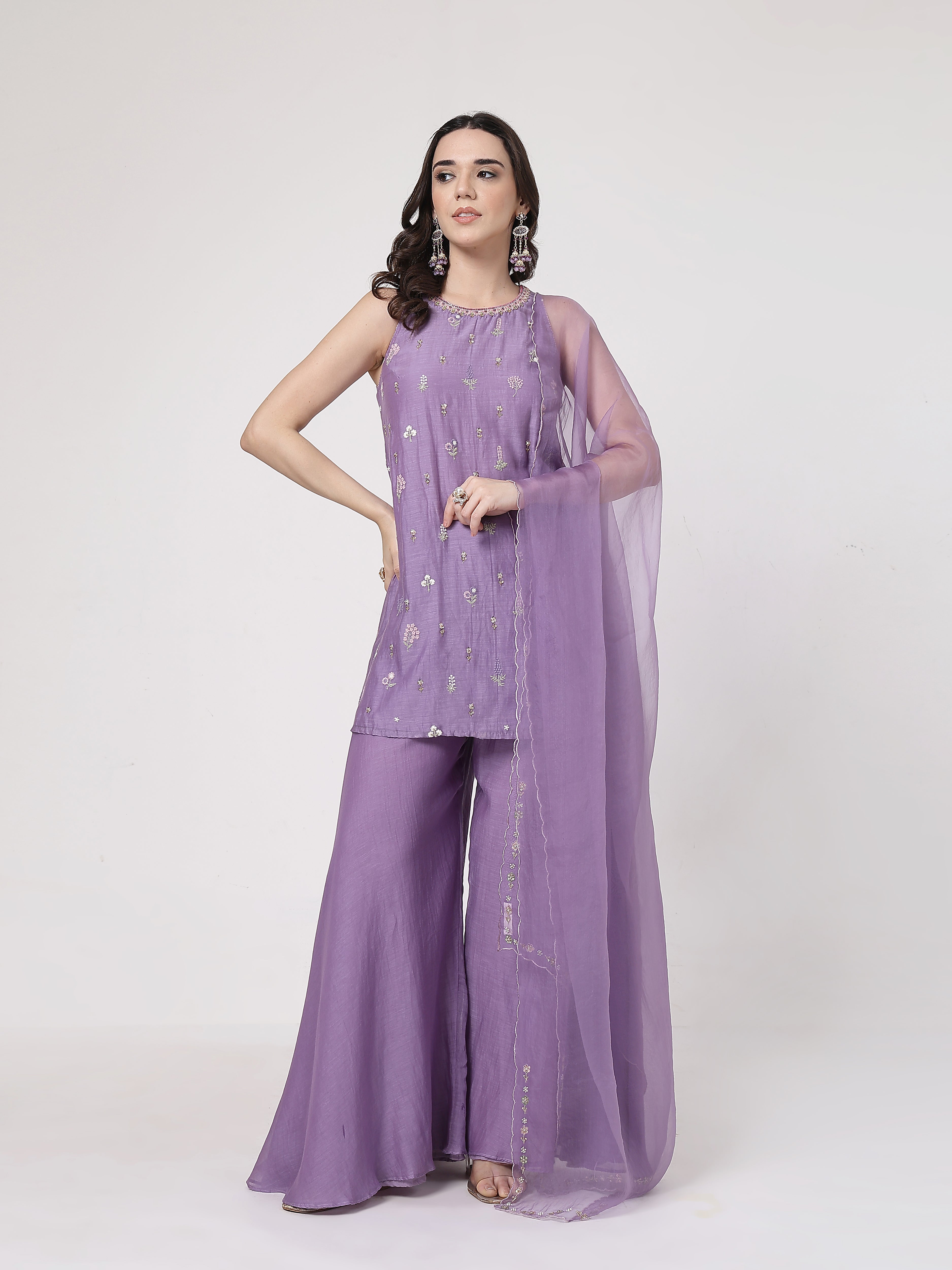 Lilac Sharara Set