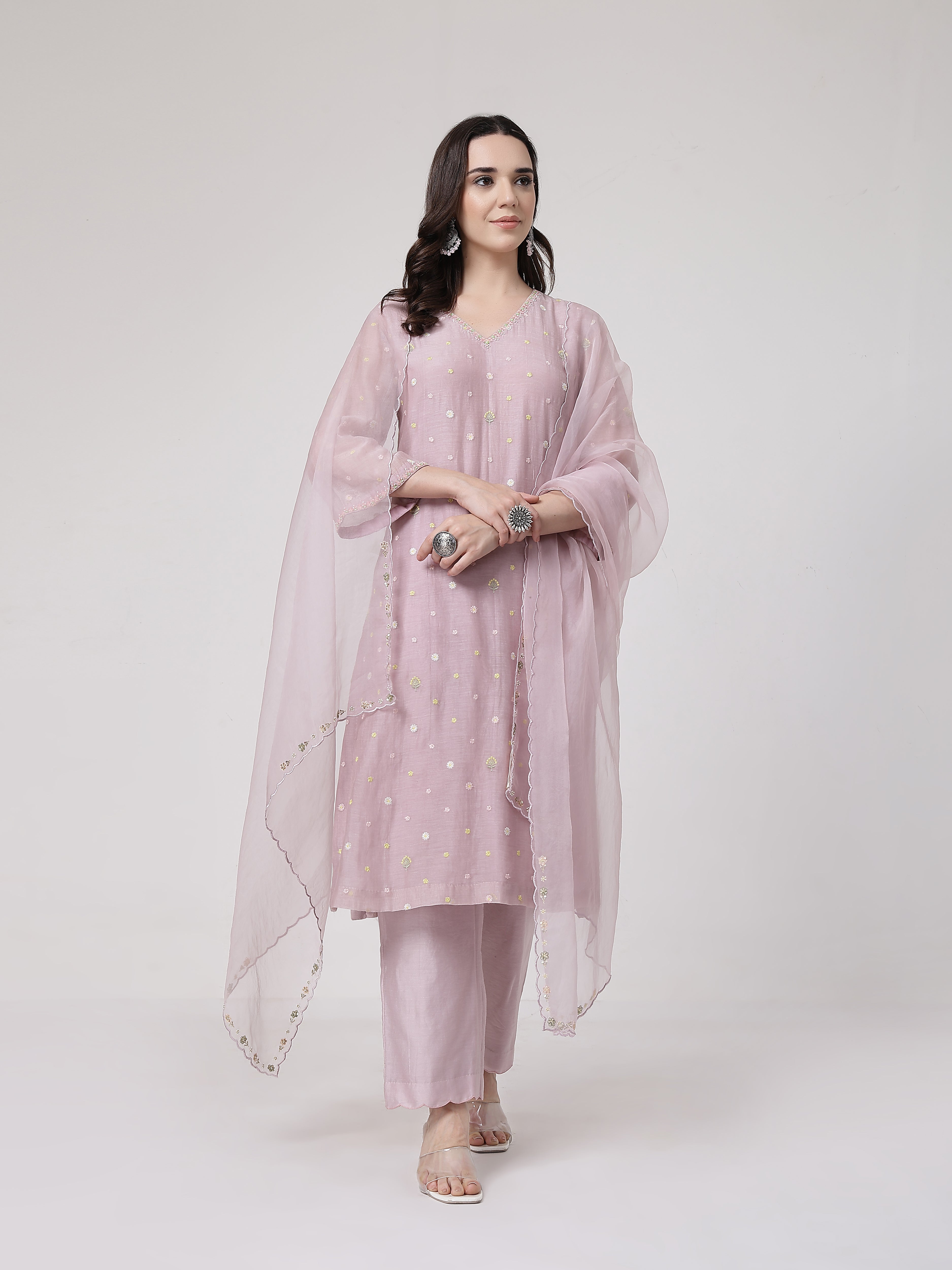 Kamal V Neck Set