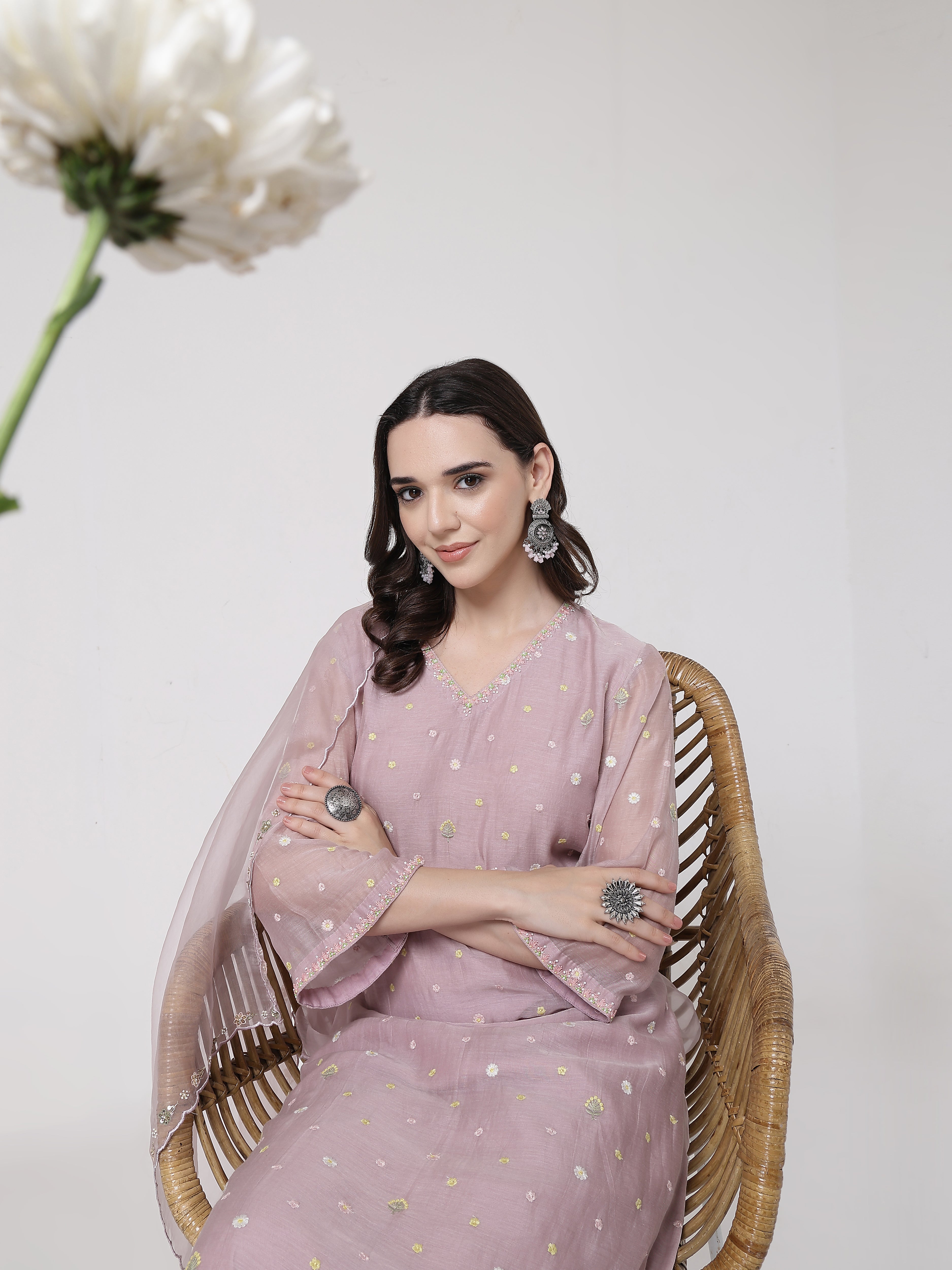 Kamal V Neck Set