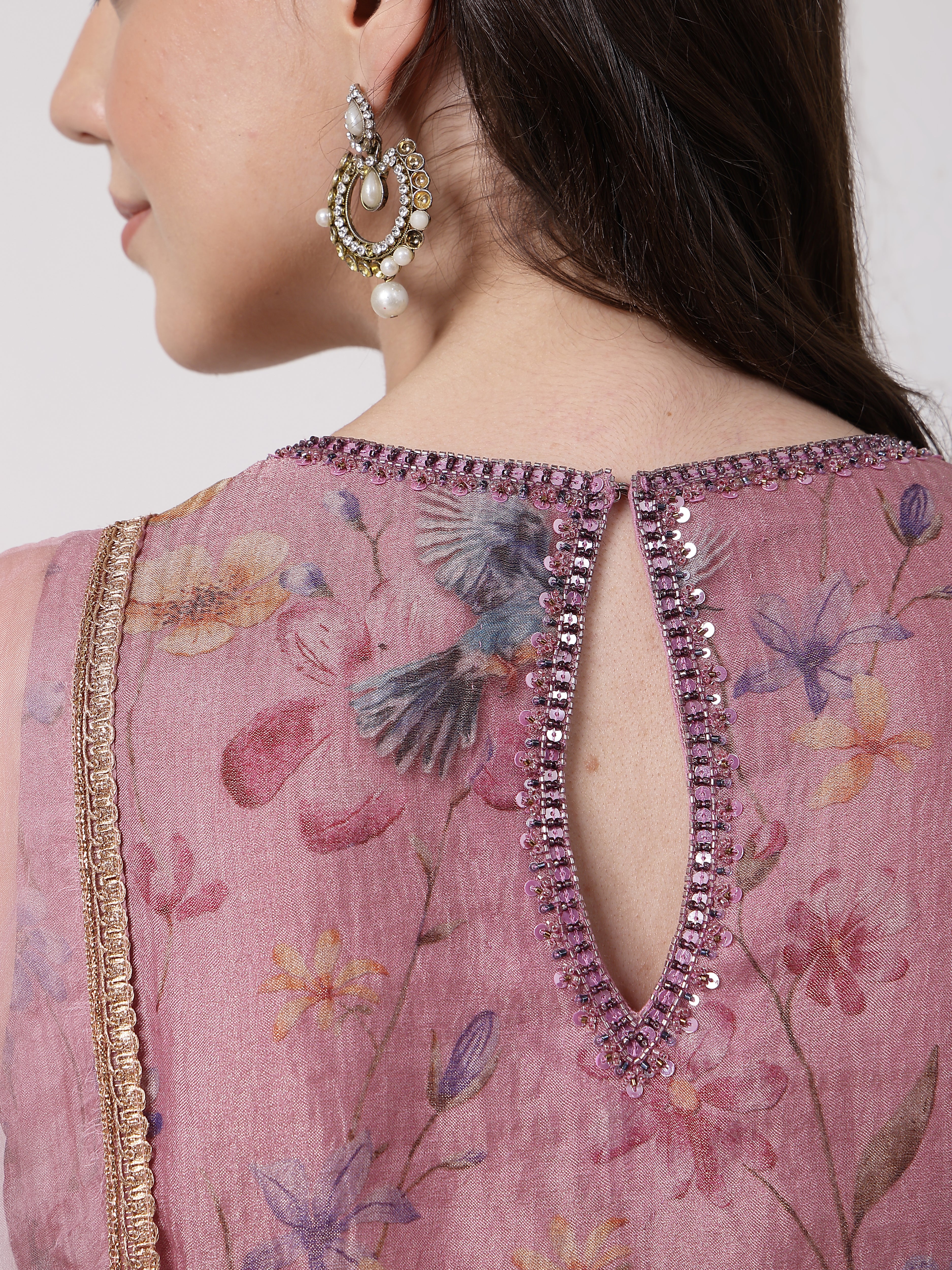 Mauve Crushed Salwar Set