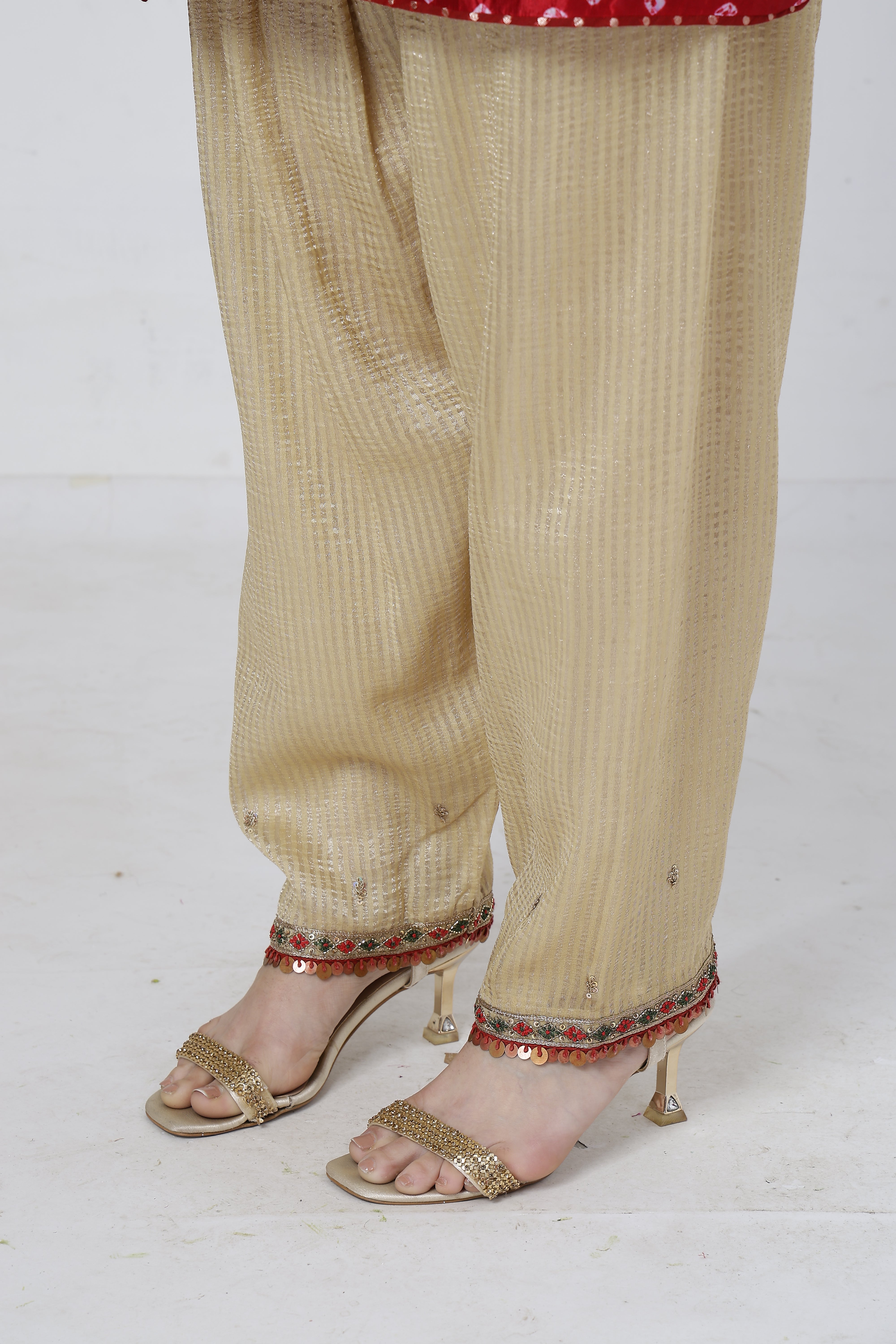 Crimson Bandhani Salwar Set