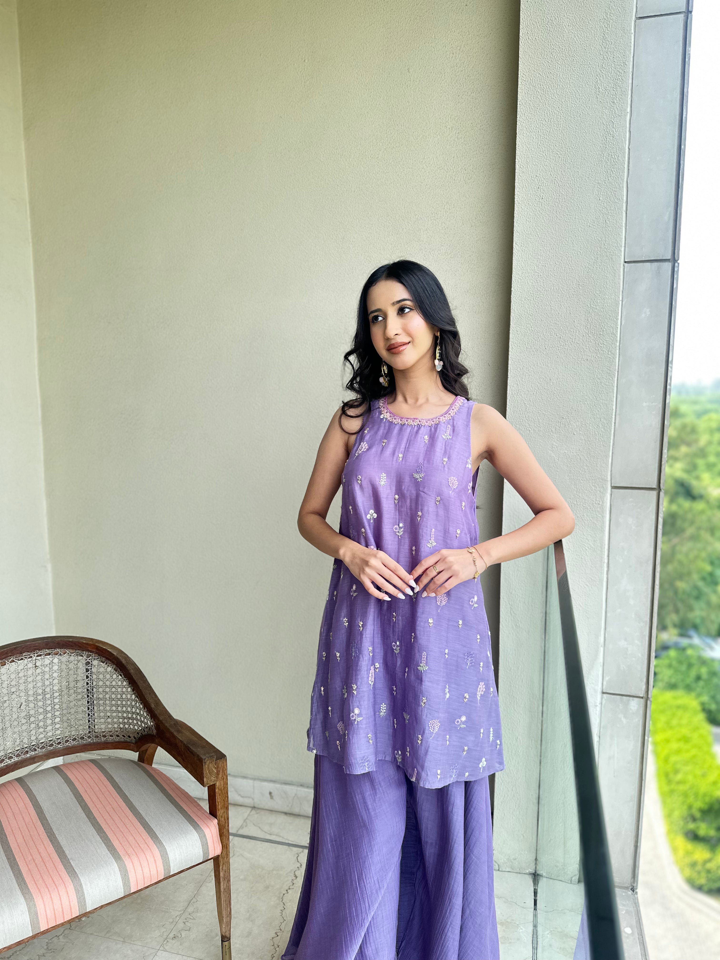 Lilac Sharara Set
