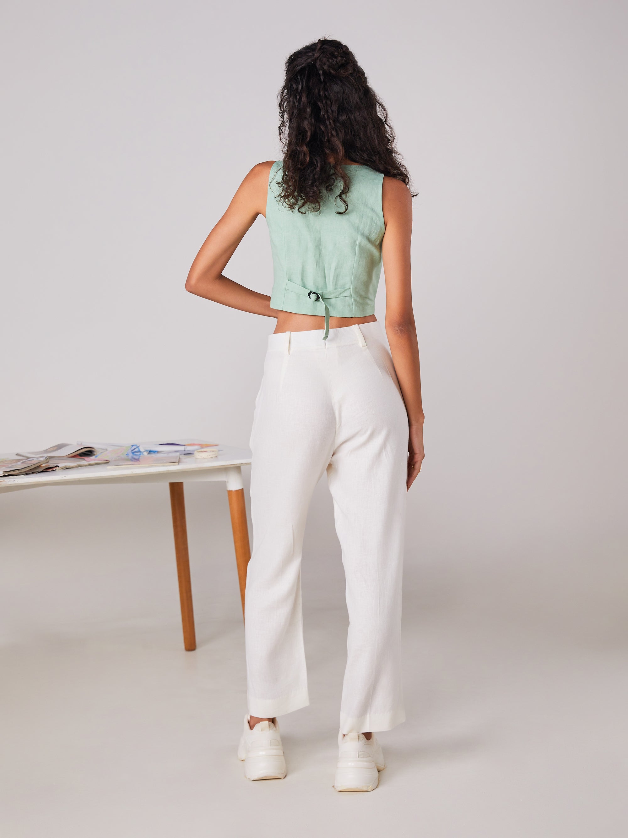 Ivory Linen Pants