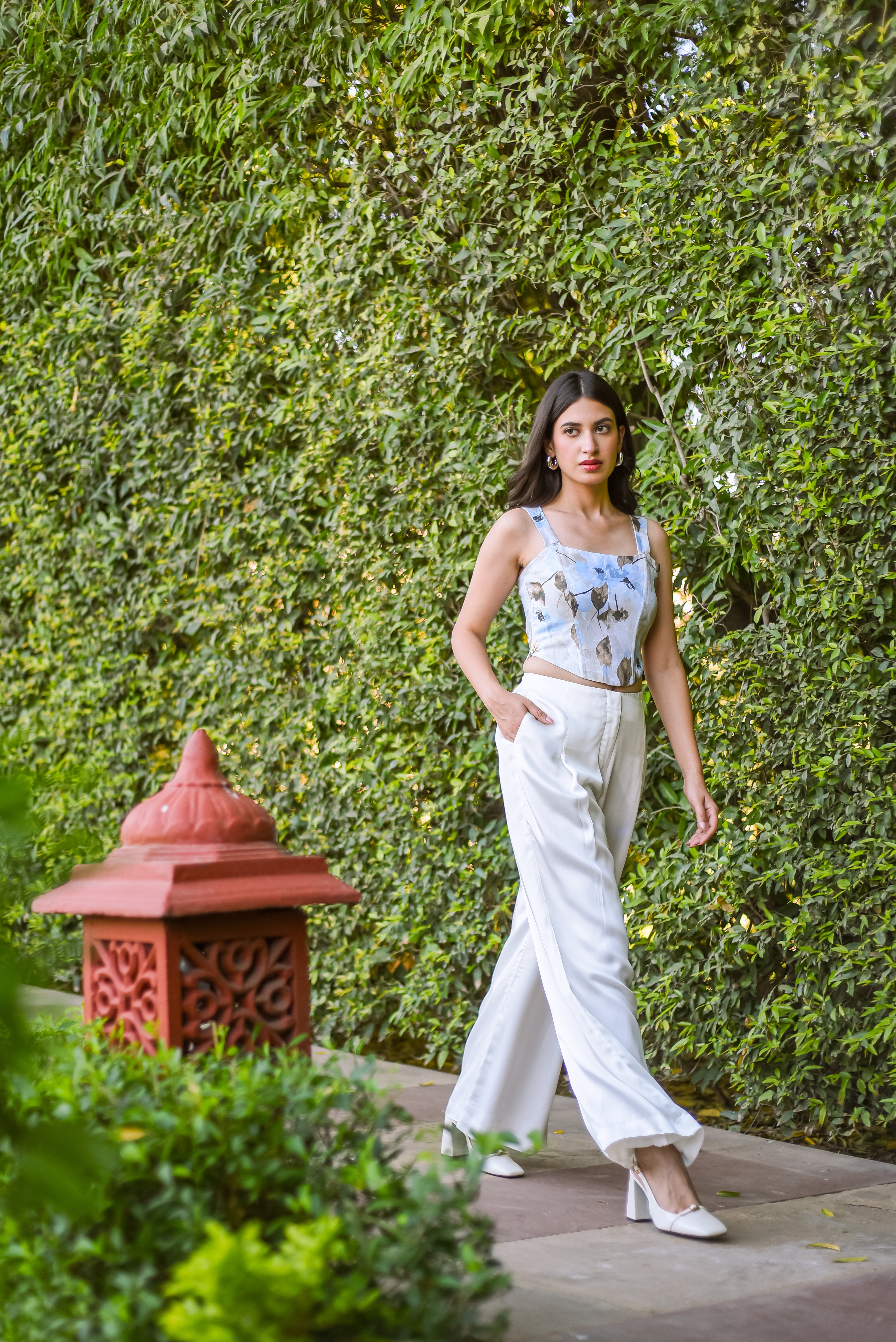Ivory Satin Pant