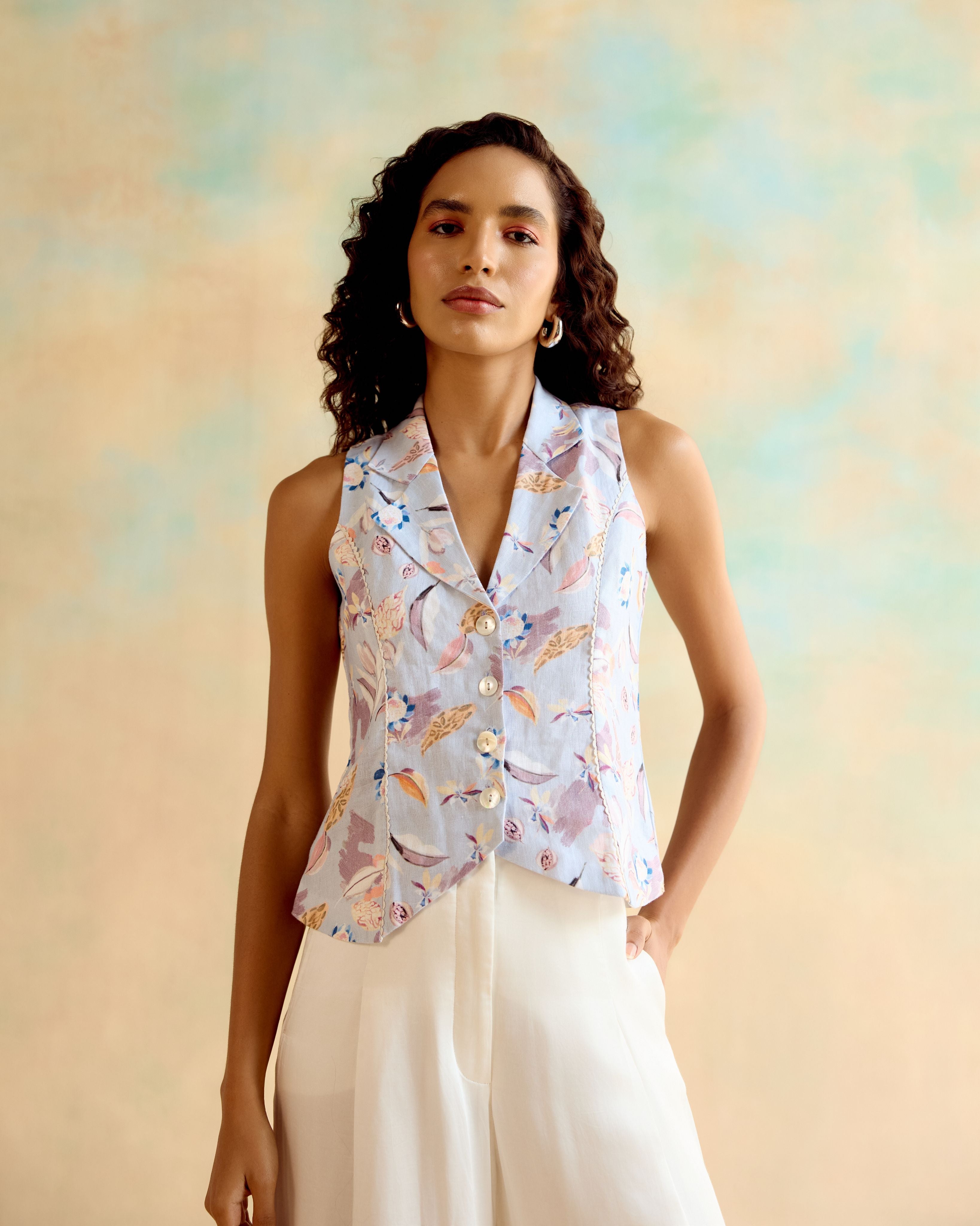 Ocean Bloom Waistcoat