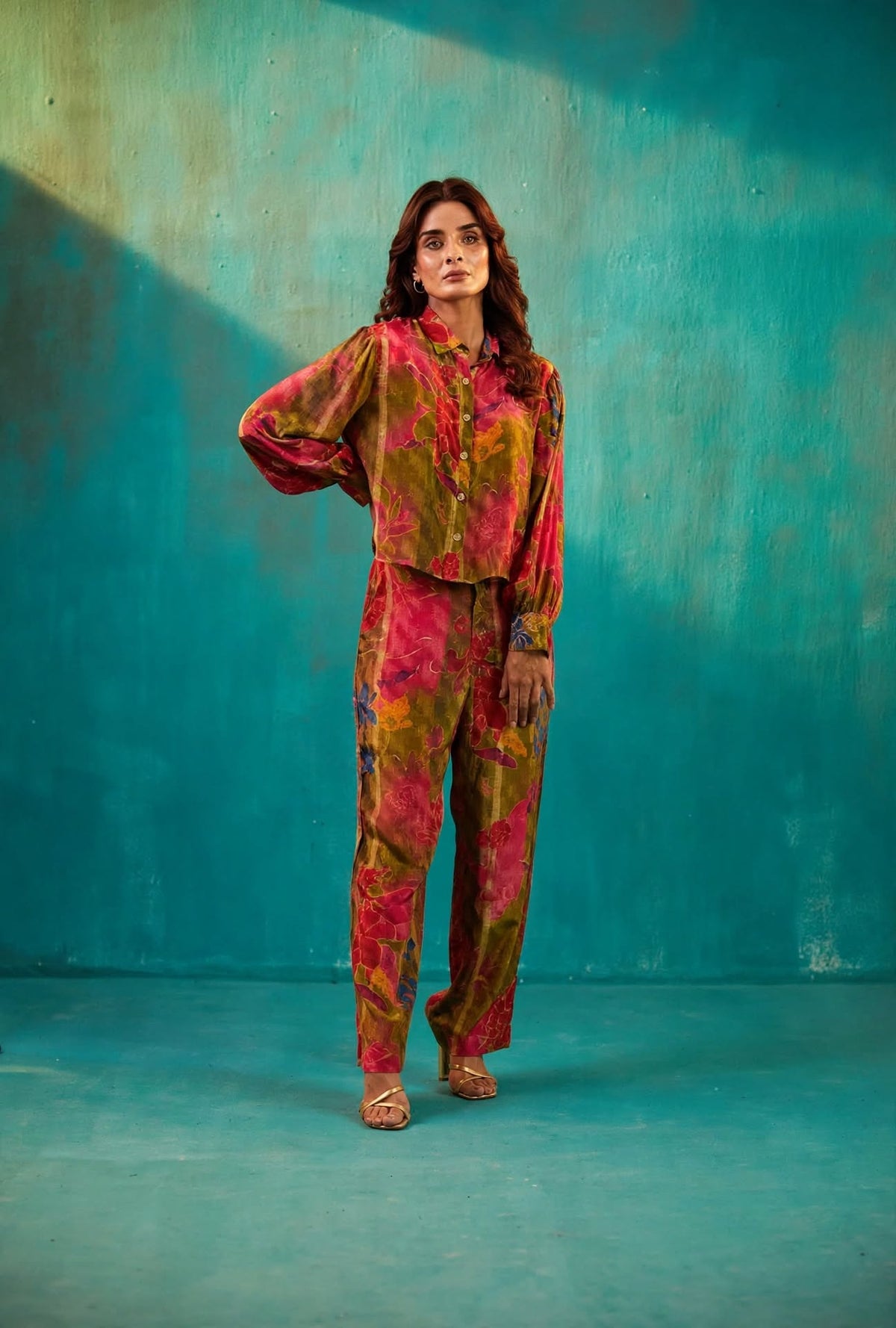 Olive Printed Co-Ord Set