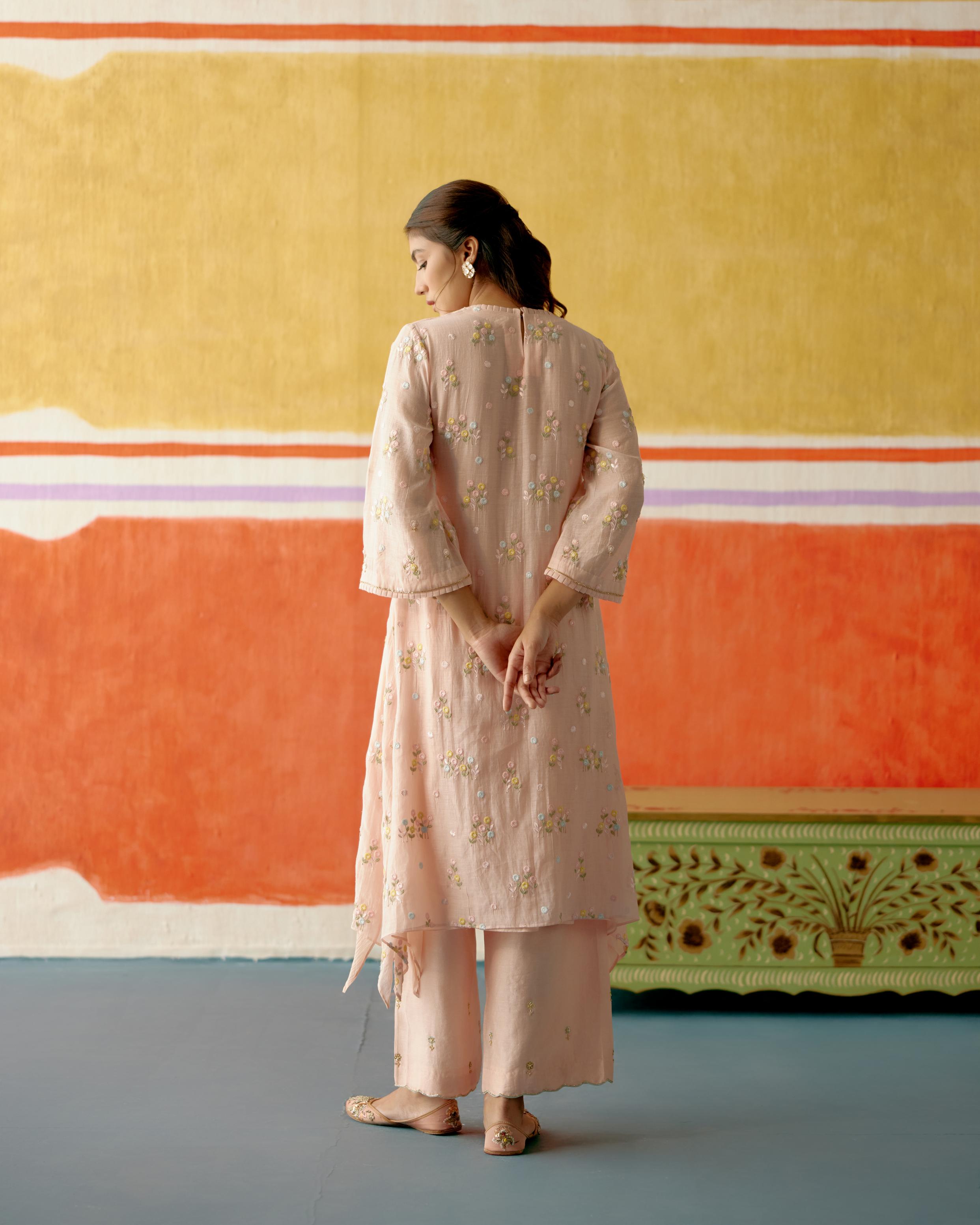 Pankhudi Frill Long Kurta Set