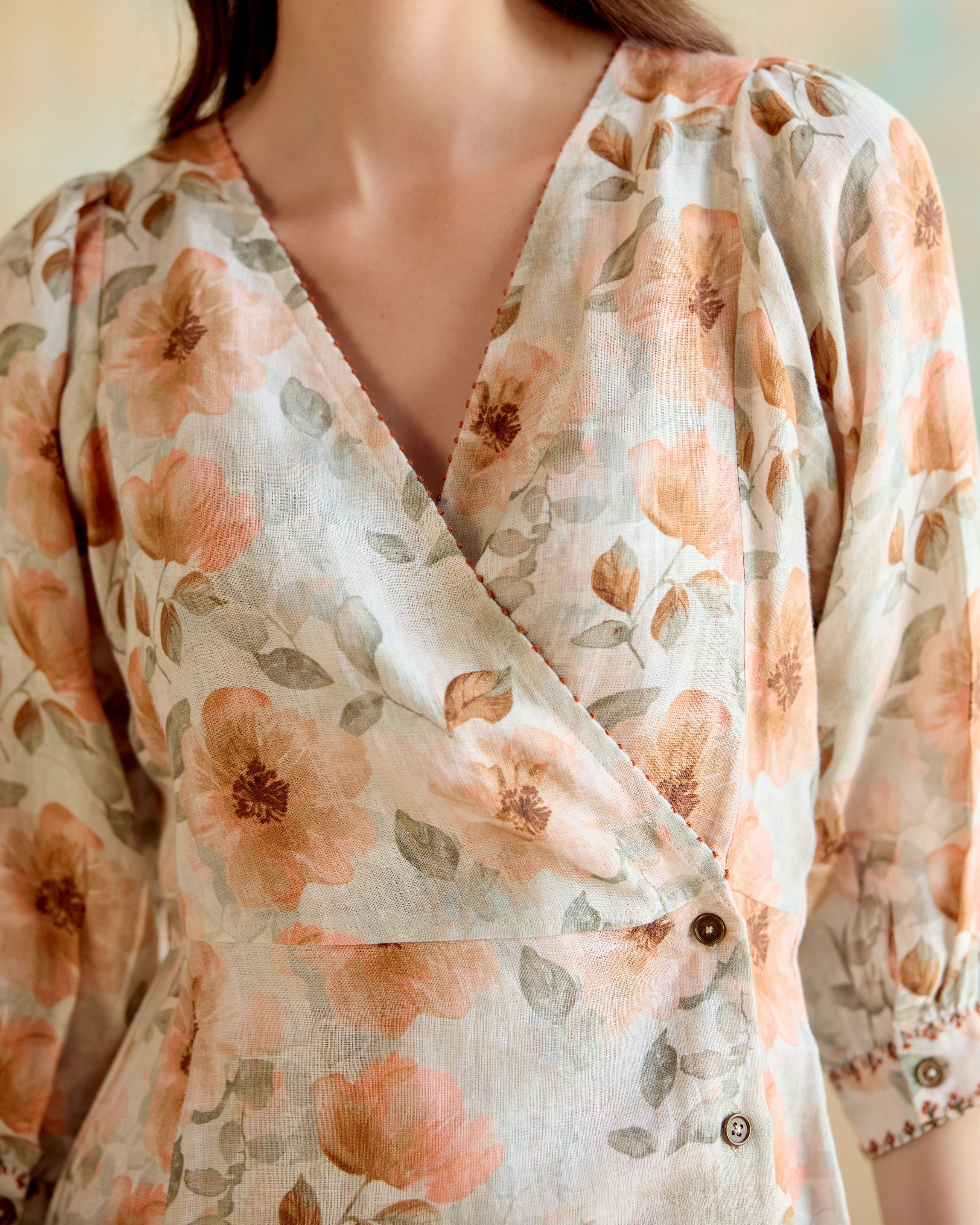 Wanderlust in Bloom Wrap Dress
